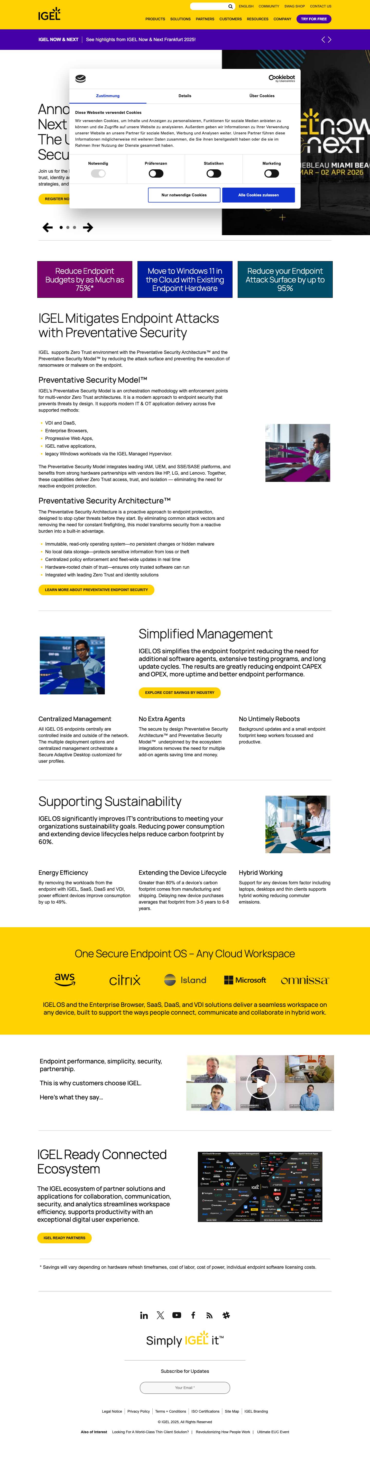 The Secure Endpoint OS for Now & Next | IGEL Technology - Full Screenshot