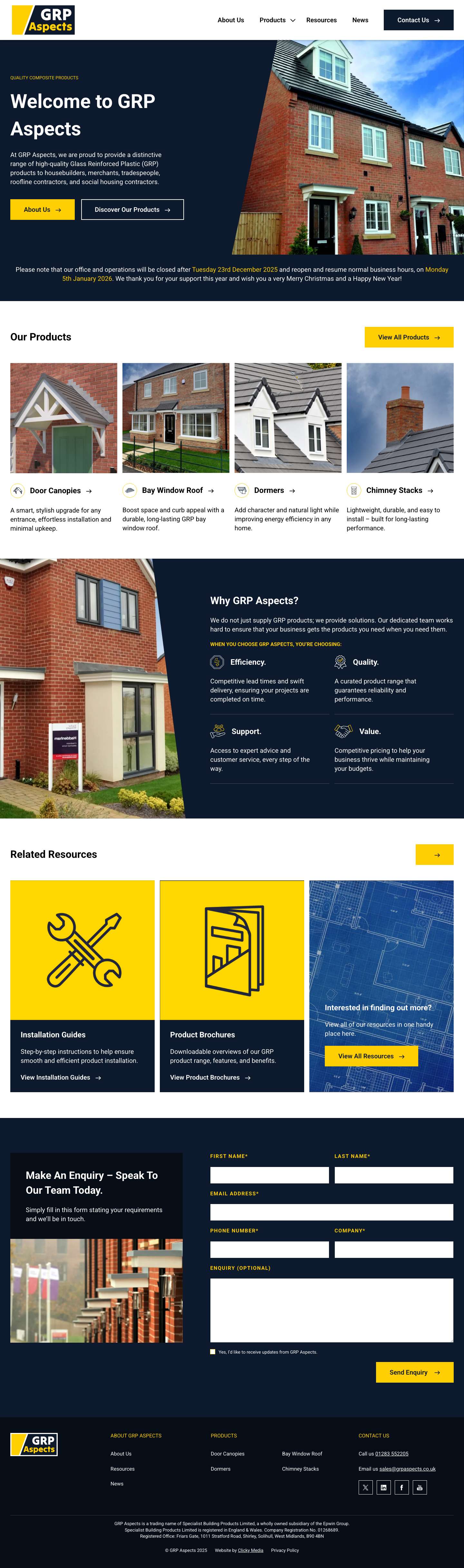 Home - GRP AspectsToggleCloseXLinkedinFacebookYoutube - Full Screenshot