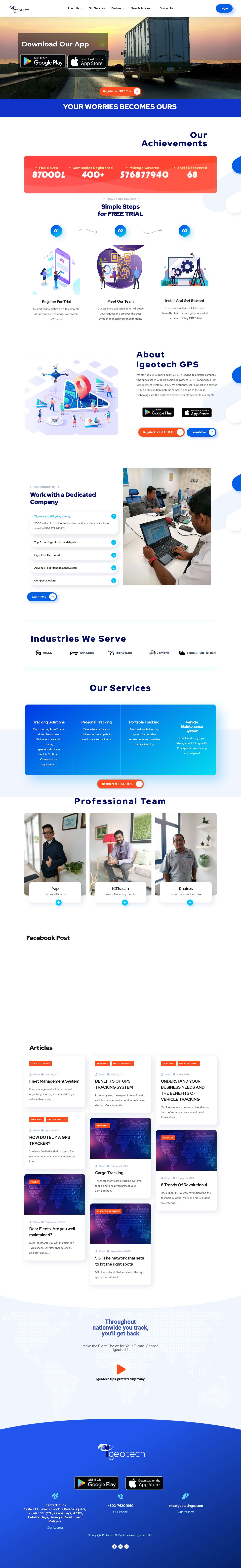 Igeotechgps | GPS tracking system | GPS tracker Malaysia - Full Screenshot