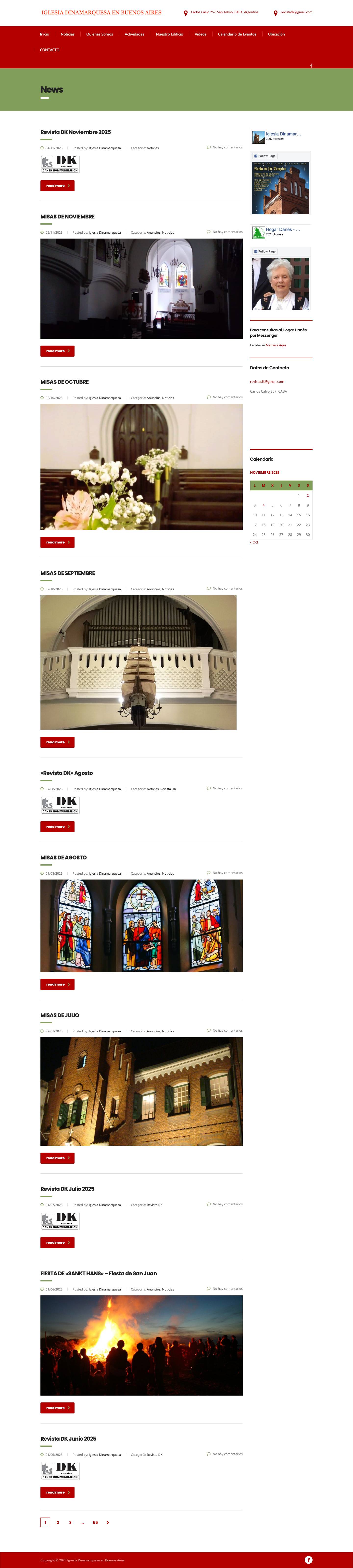 Iglesia Dinamarquesa en Buenos Aires – Dansk Kirke i Buenos Aires - Full Screenshot