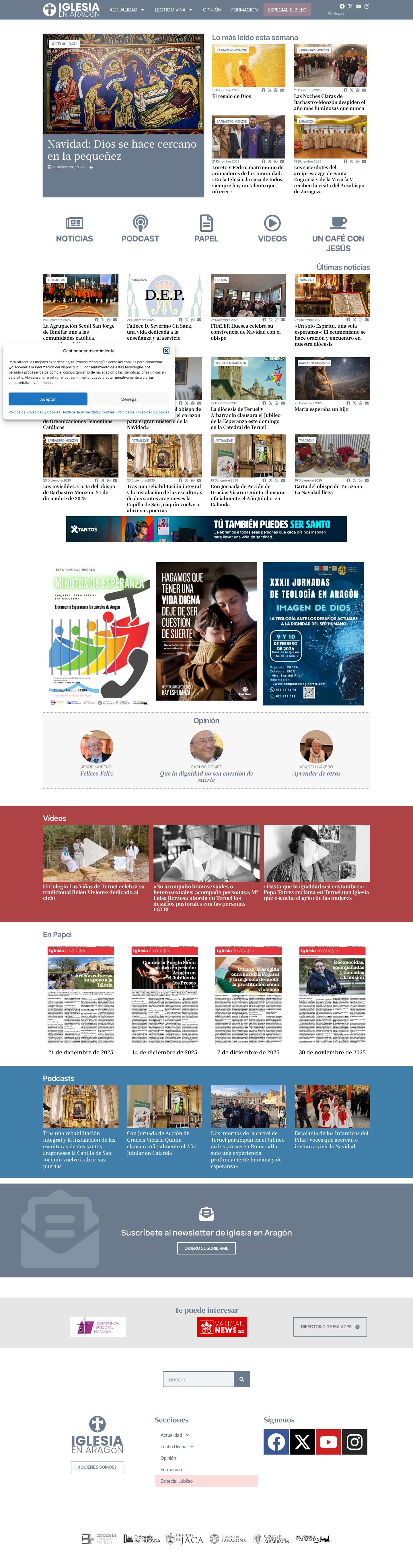 Inicio - Iglesia en Aragon - Full Screenshot