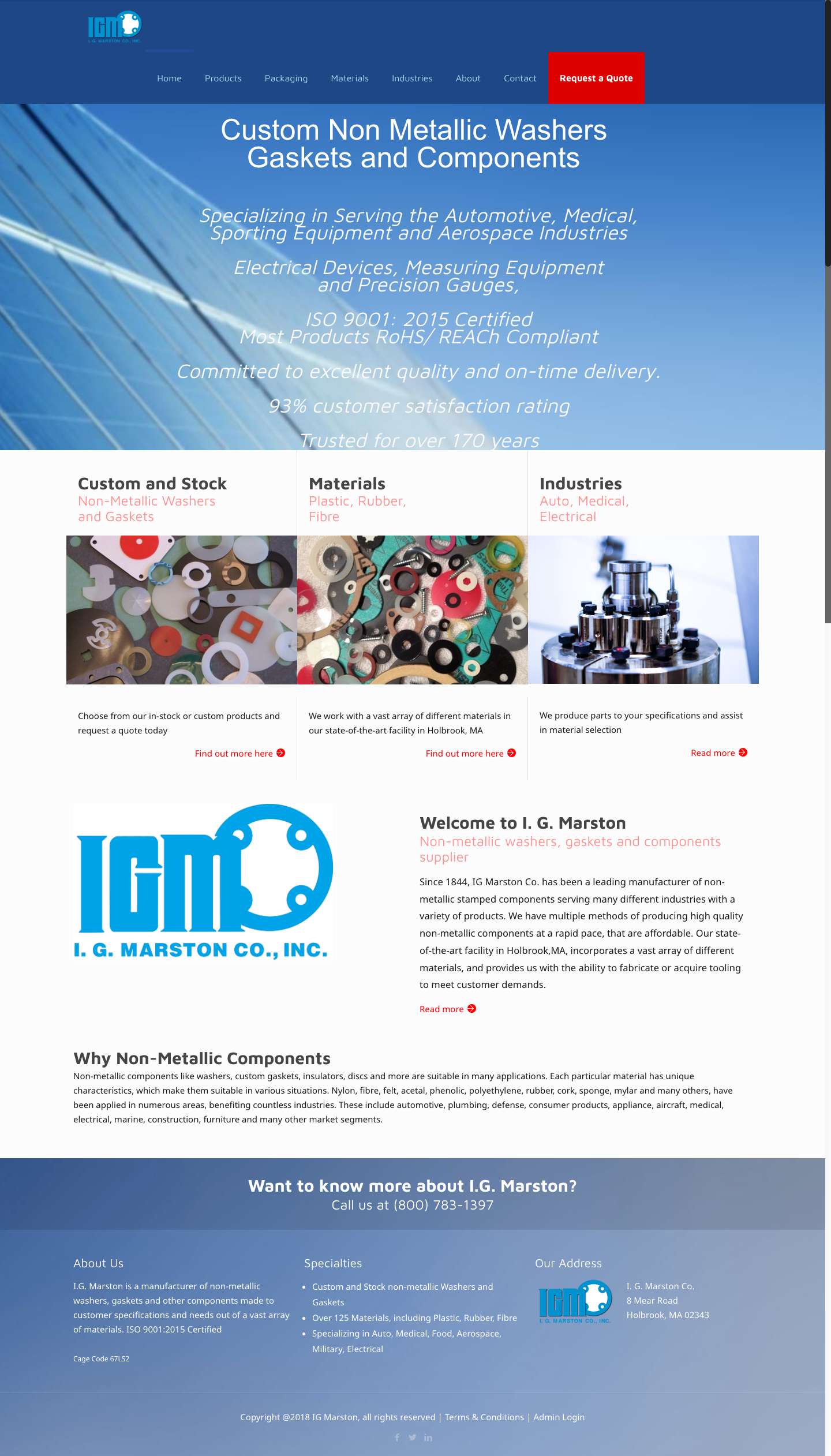 Home - I. G. Marston Co., Inc. - Full Screenshot