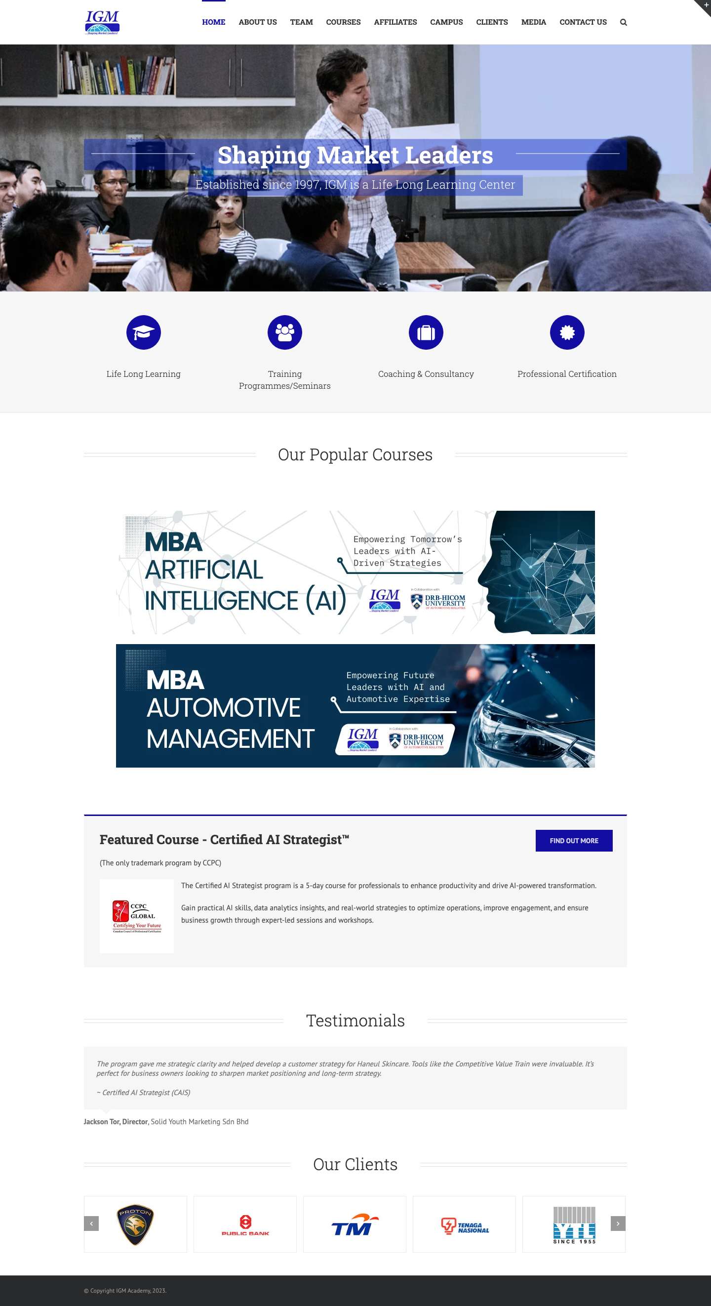 Home - IGM - Full Screenshot