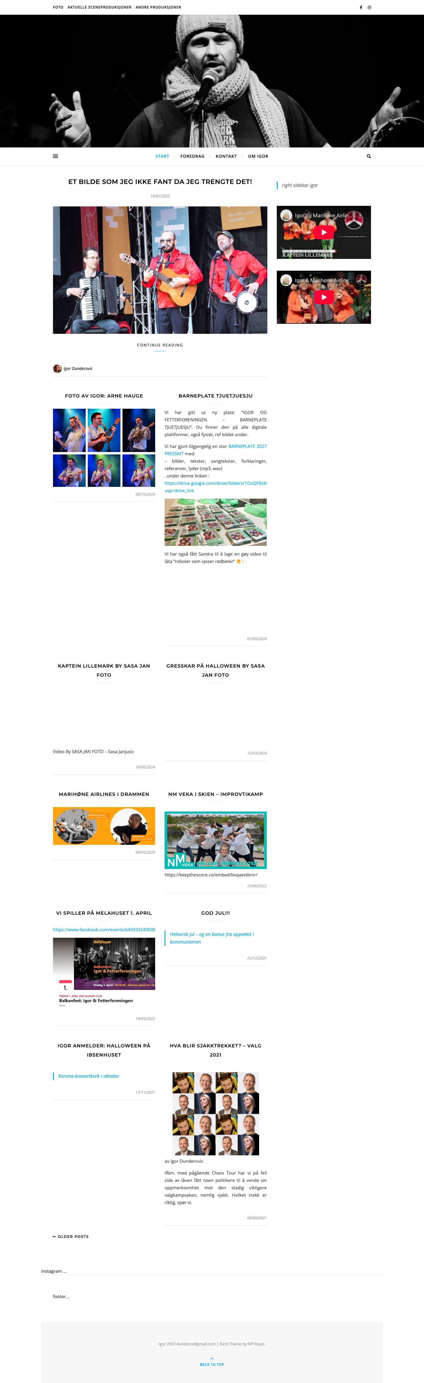 Igor D – official site - Full Screenshot