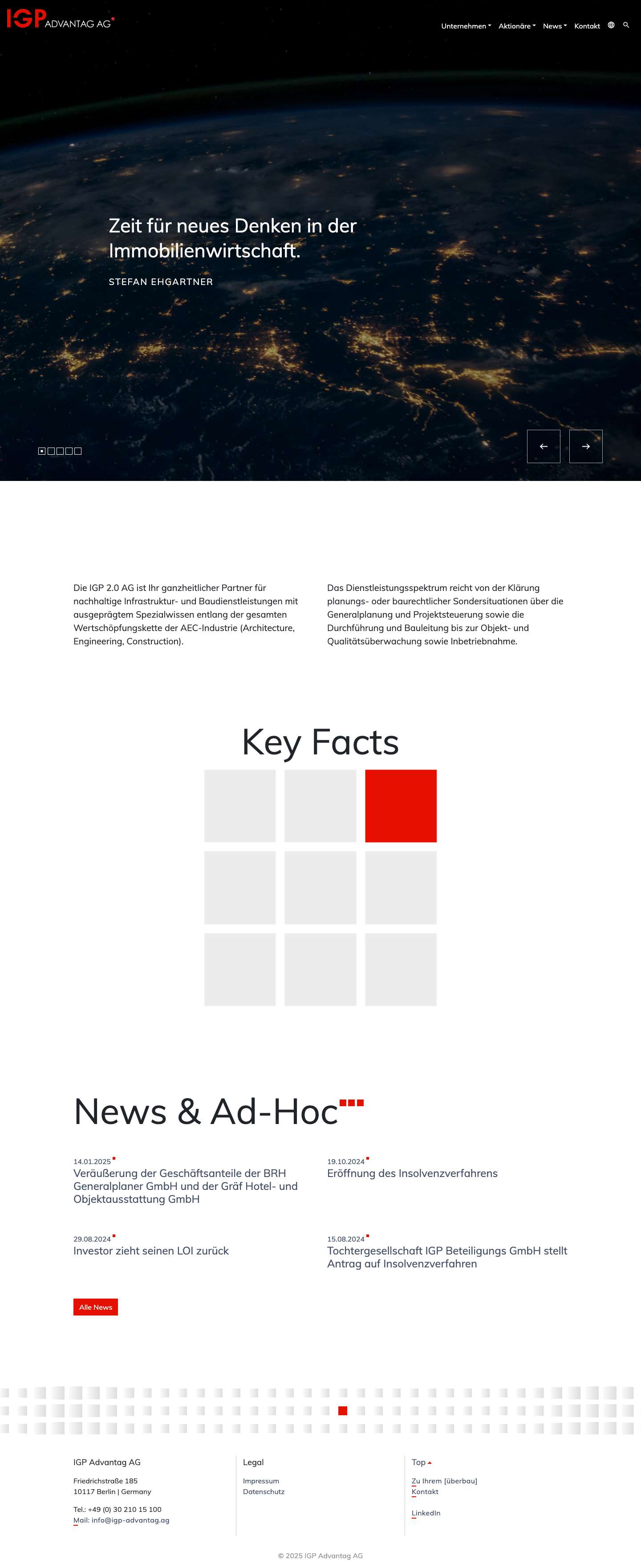 IGP 2.0 AG | Immobilienrealisierungen - Full Screenshot