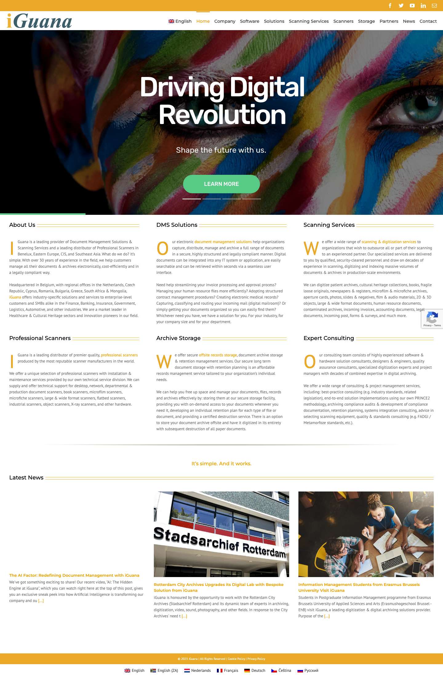 iGuana - Document Management Solutions & Scanning Services - Full Screenshot