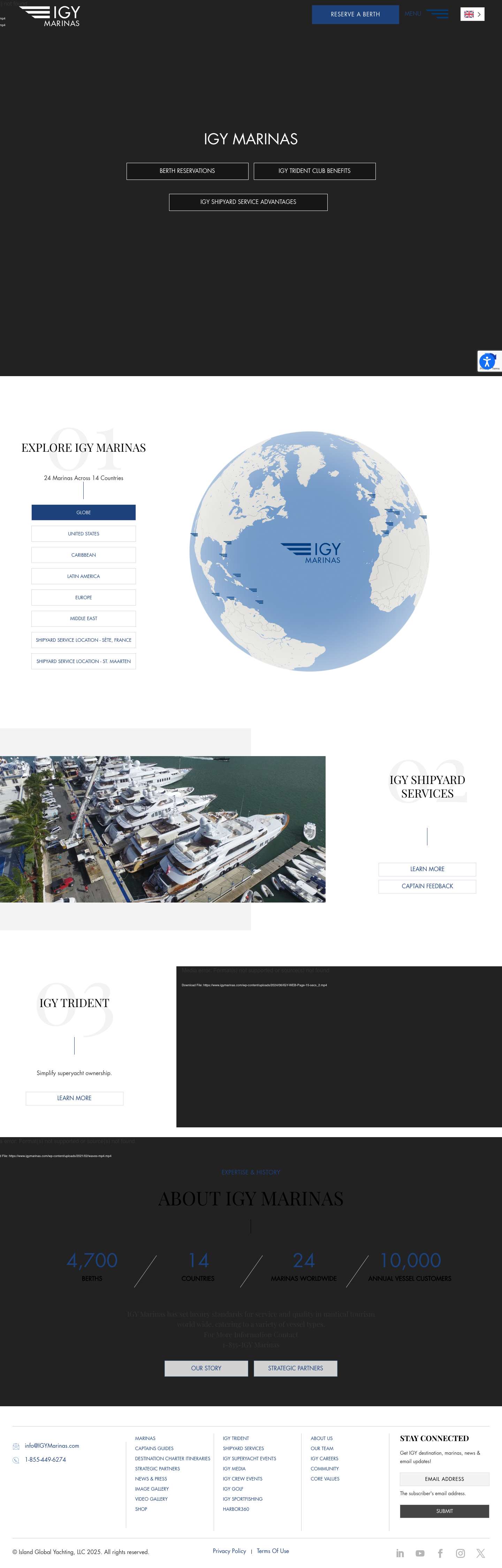 Home - IGY Marinas - Full Screenshot