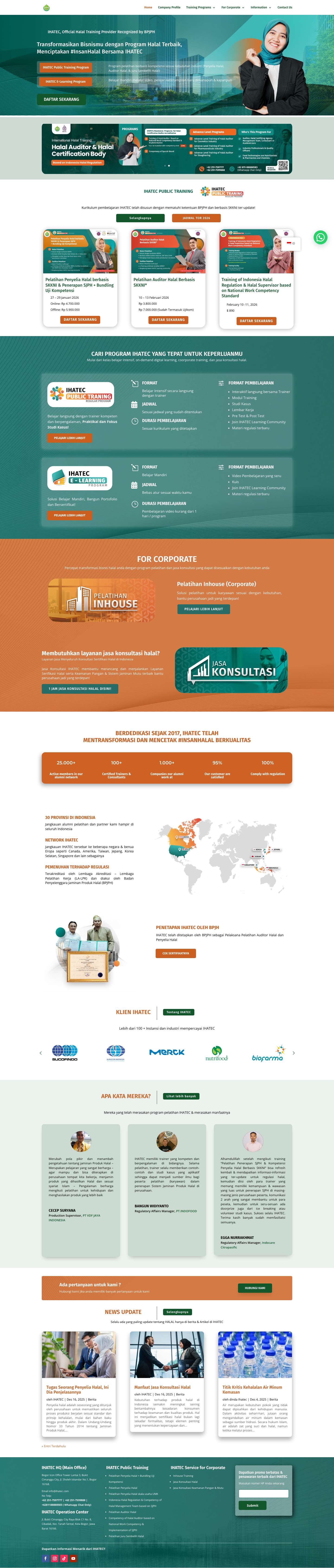 Indonesia Halal Training and Education Center | Pelatihan halalWhatsApp - Full Screenshot