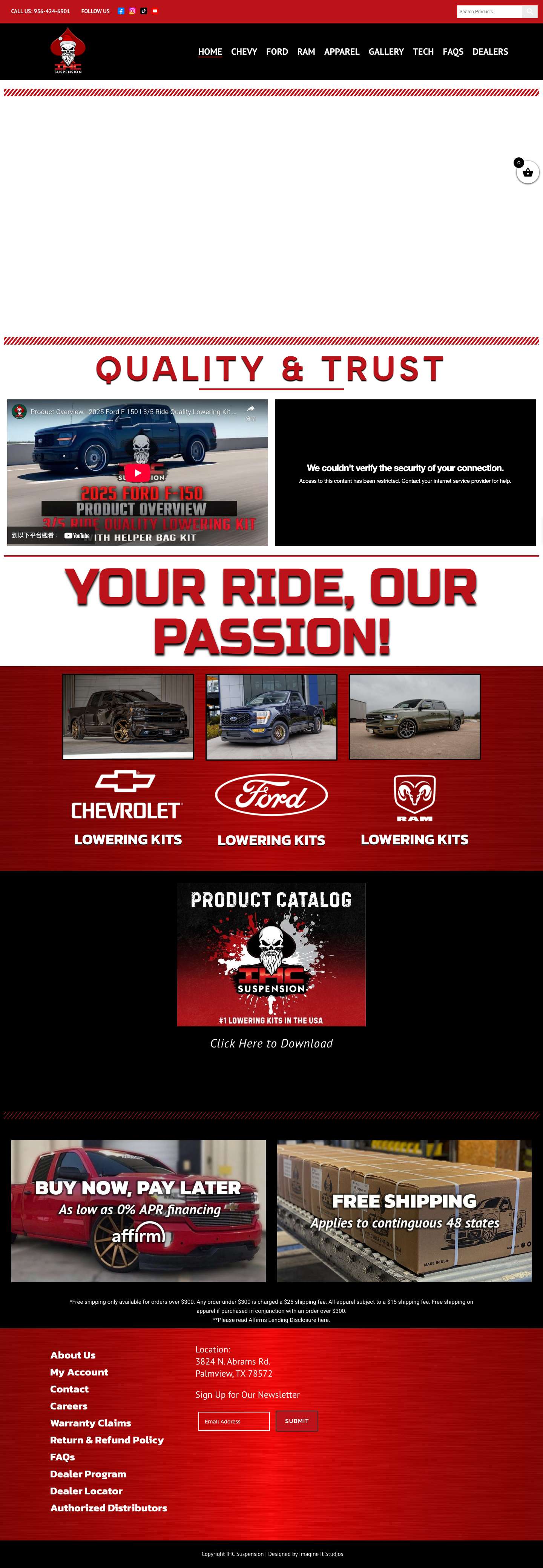 IHC Suspension | Suspension Lowering Kits - Full Screenshot