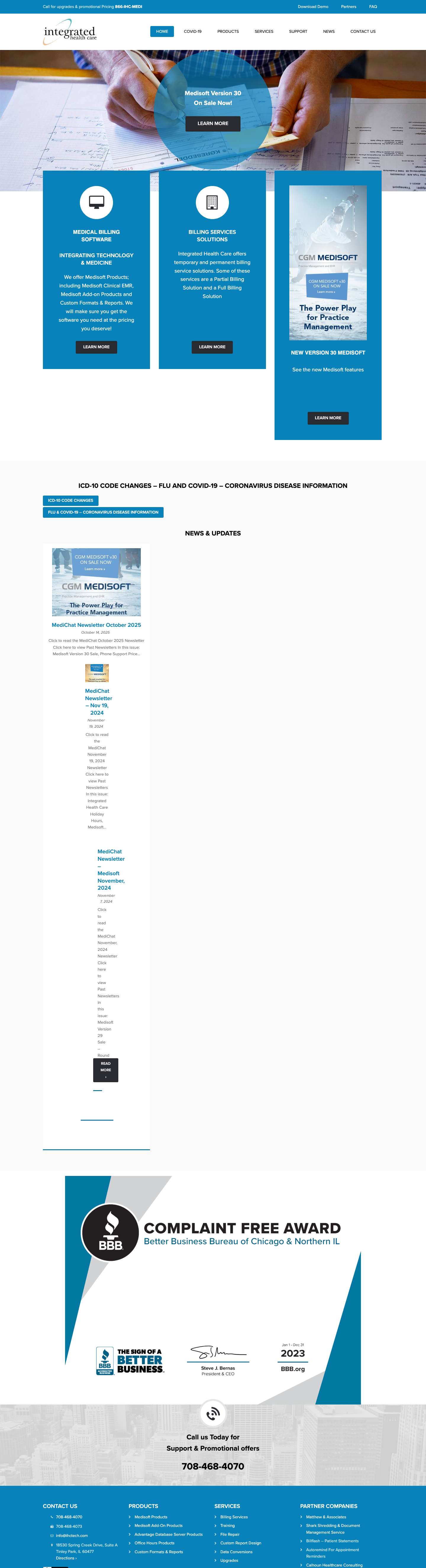Integrated Health Care | Complete Practice Management Solutions % - Full Screenshot