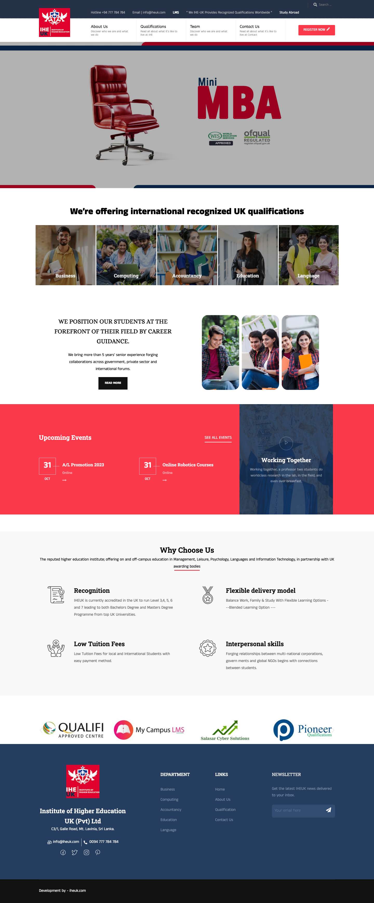 Institute of Higher Education | IHEUK | iheuk.com – Institute of Higher Education | IHEUK | iheuk.com - Full Screenshot