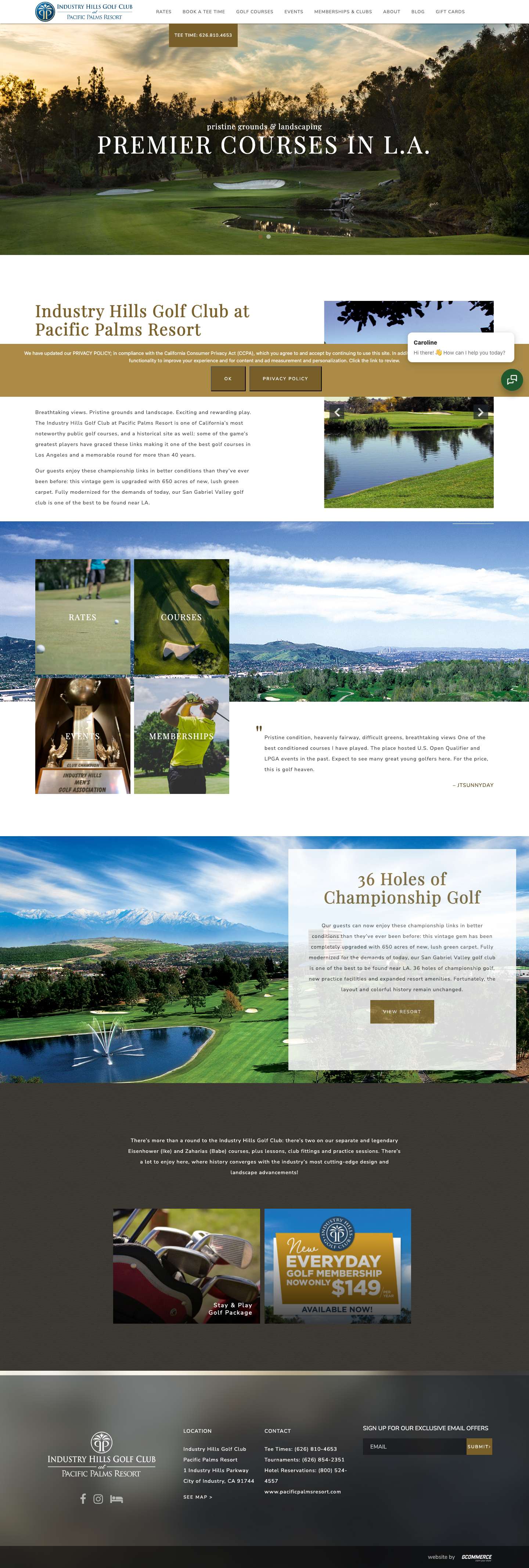 Industry Hills Golf Club At Pacific Palms Resort CA - Full Screenshot