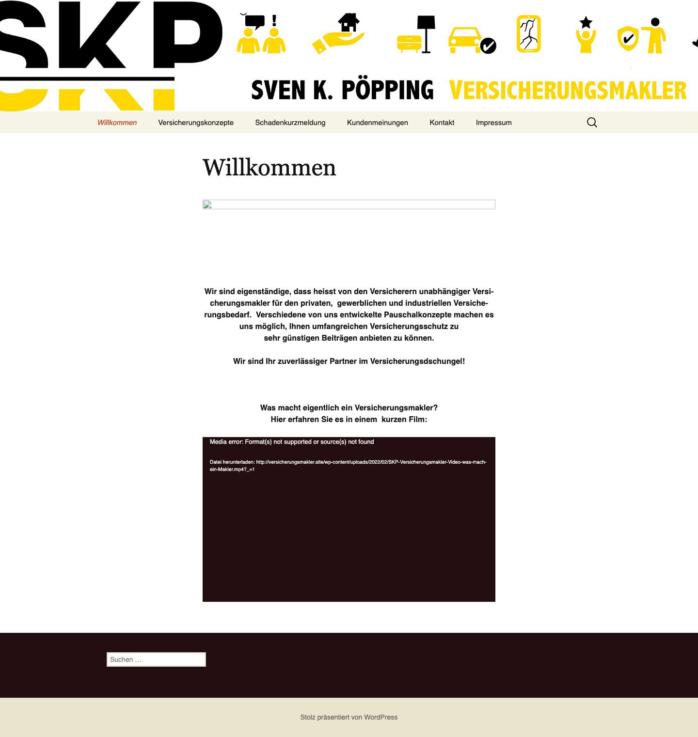 Pöpping - Ihr freundlicher Versicherungsmakler in Münster - Full Screenshot