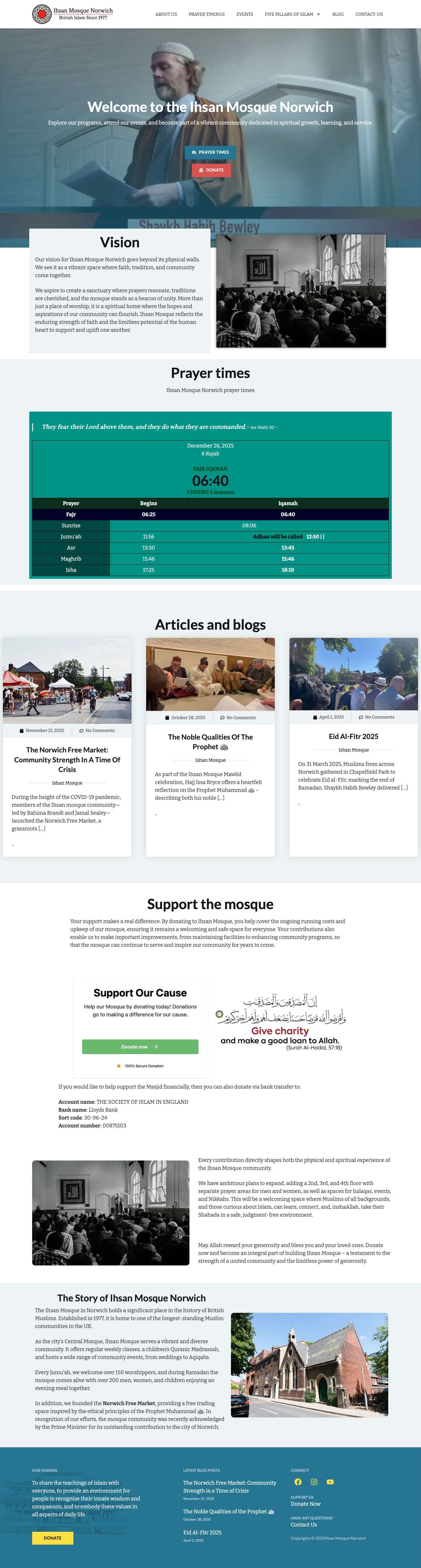Home - ihsanmosque.com - Full Screenshot
