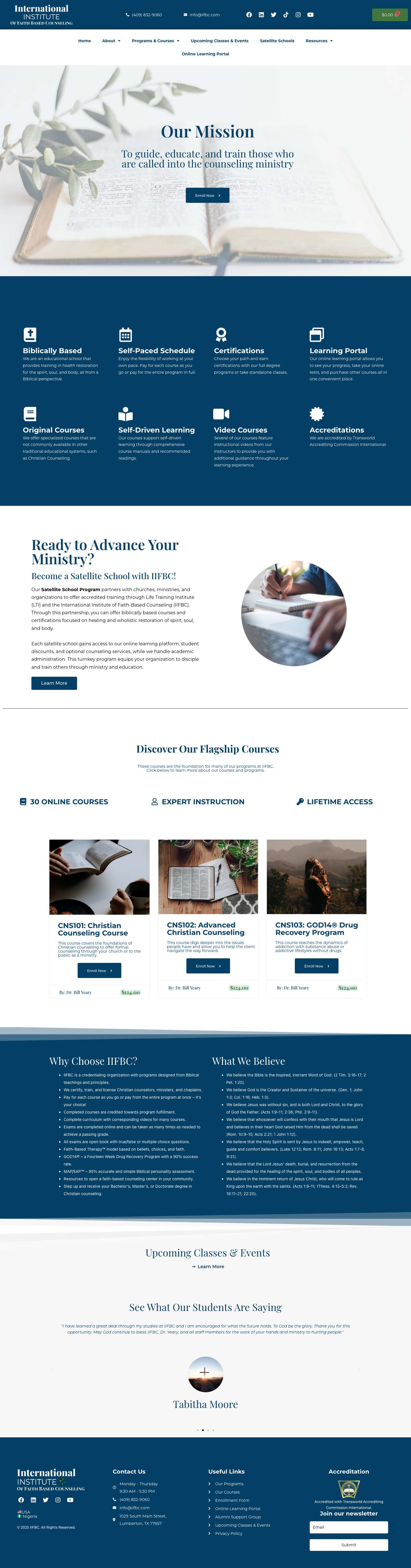 Home - IIFBC - Full Screenshot