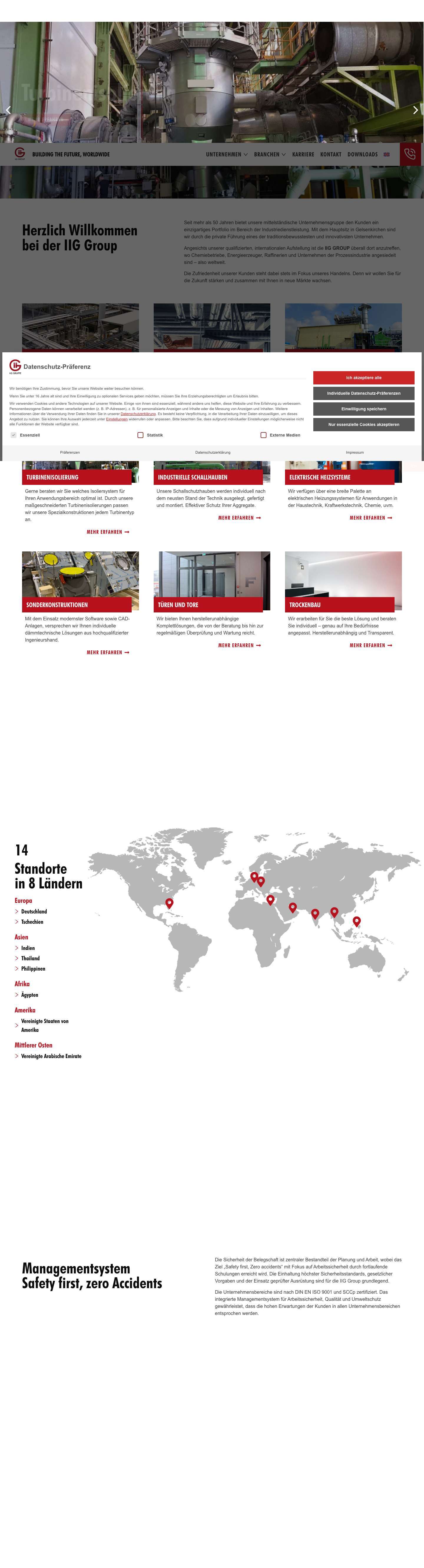 Startseite - iiG Gruppe - Full Screenshot