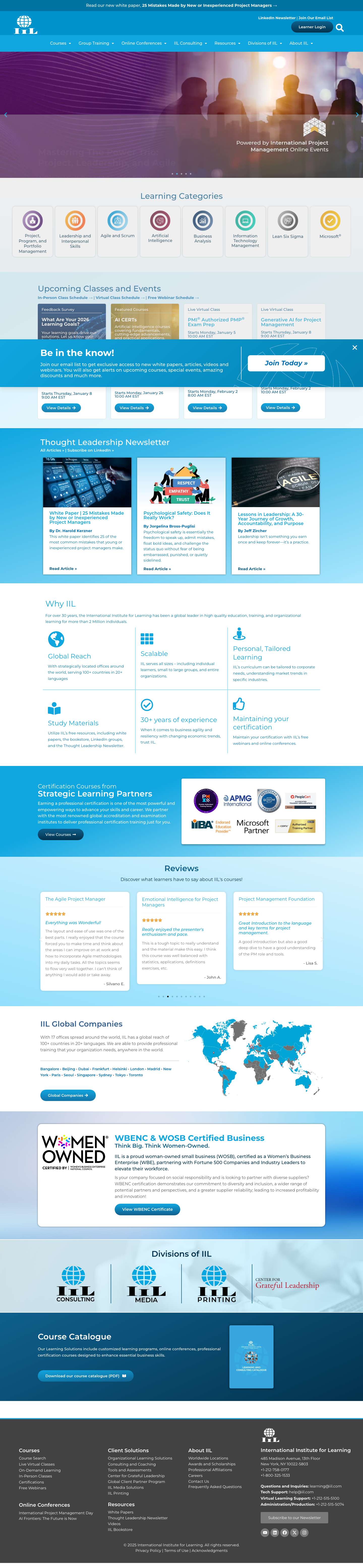 IIL | International Institute for Learning - Full Screenshot