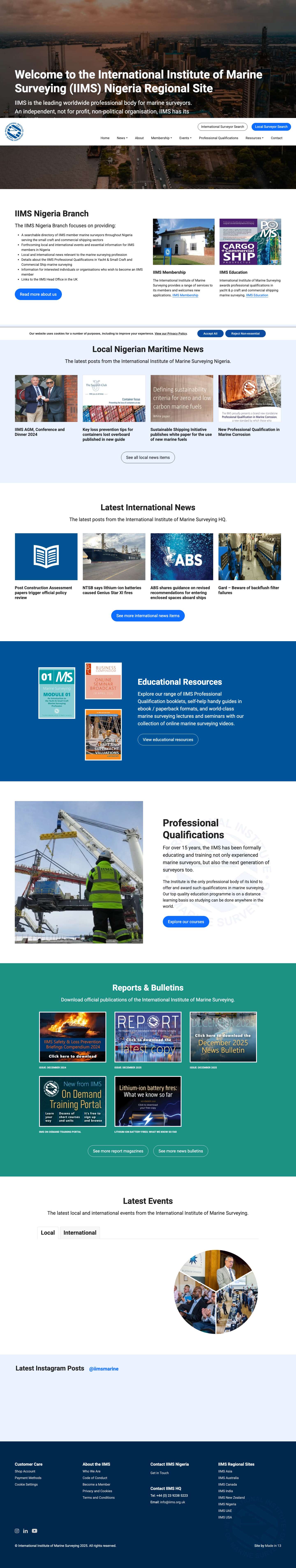 Marine Surveyor Nigeria | IIMS Nigeria - Certified Marine Surveyors - Full Screenshot