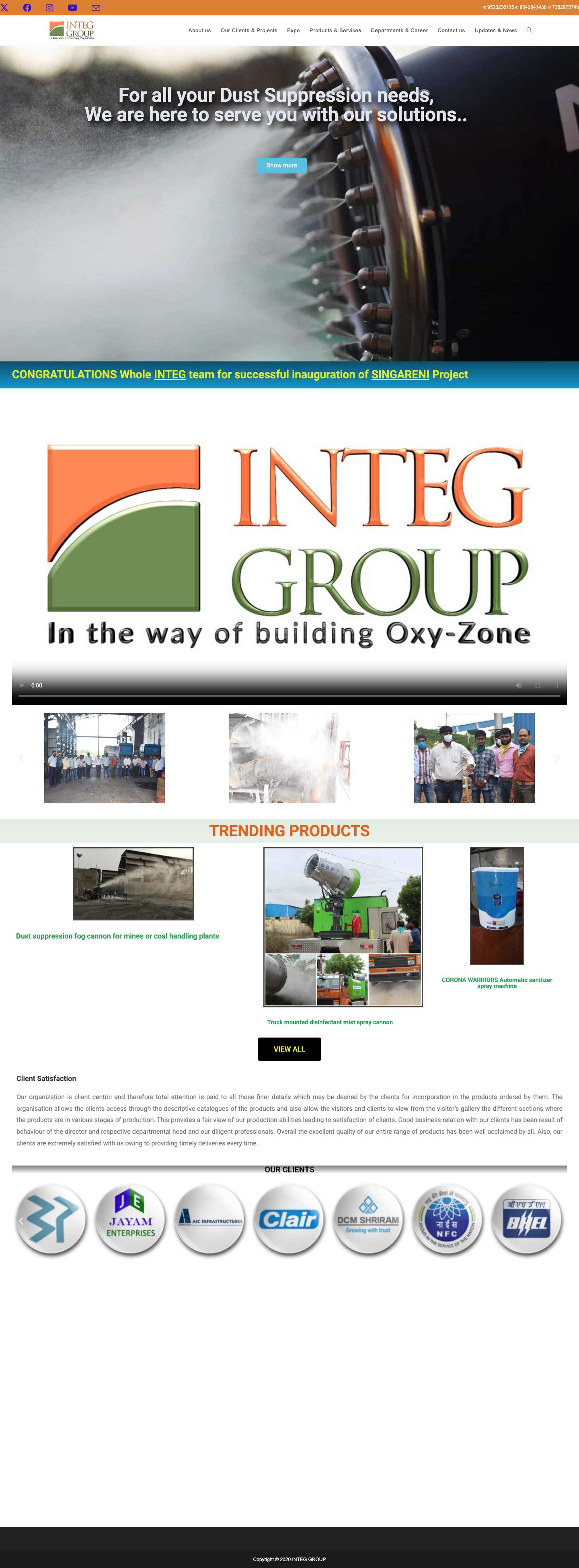 Home - INTEG GROUP - Full Screenshot