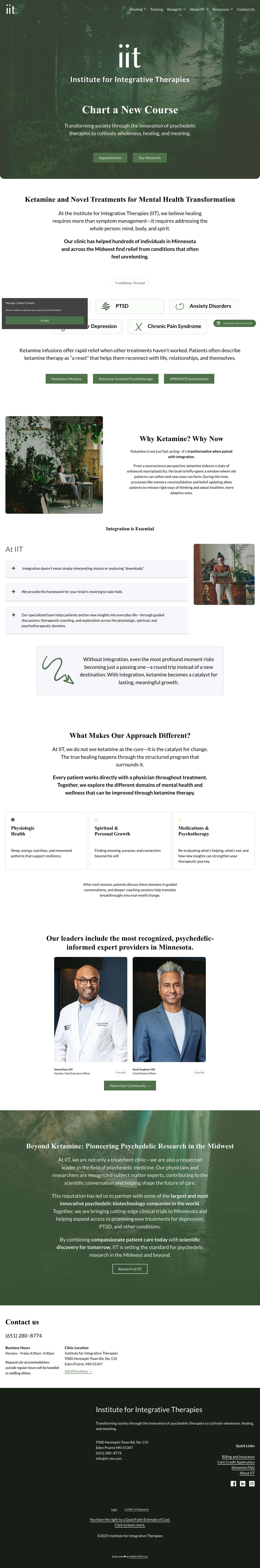 Home - Institute for Integrative Therapies - Full Screenshot