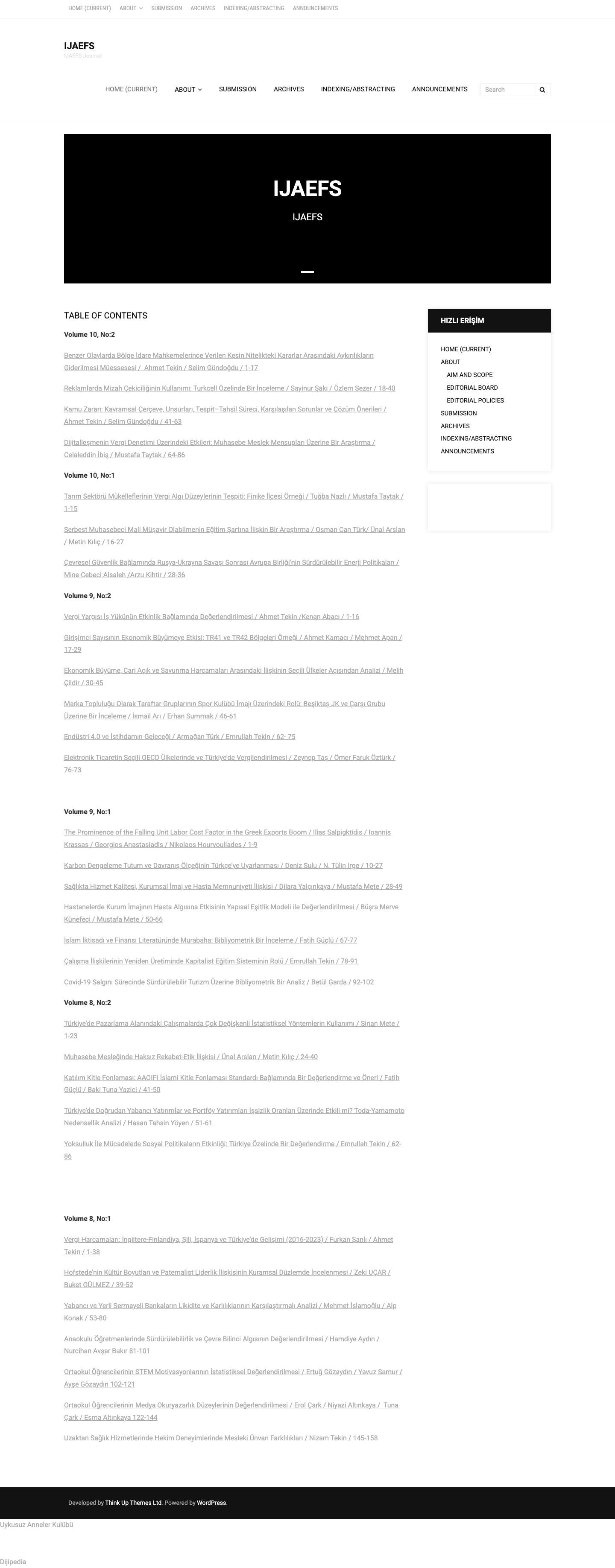 IJAEFS – IJAEFS Journal - Full Screenshot