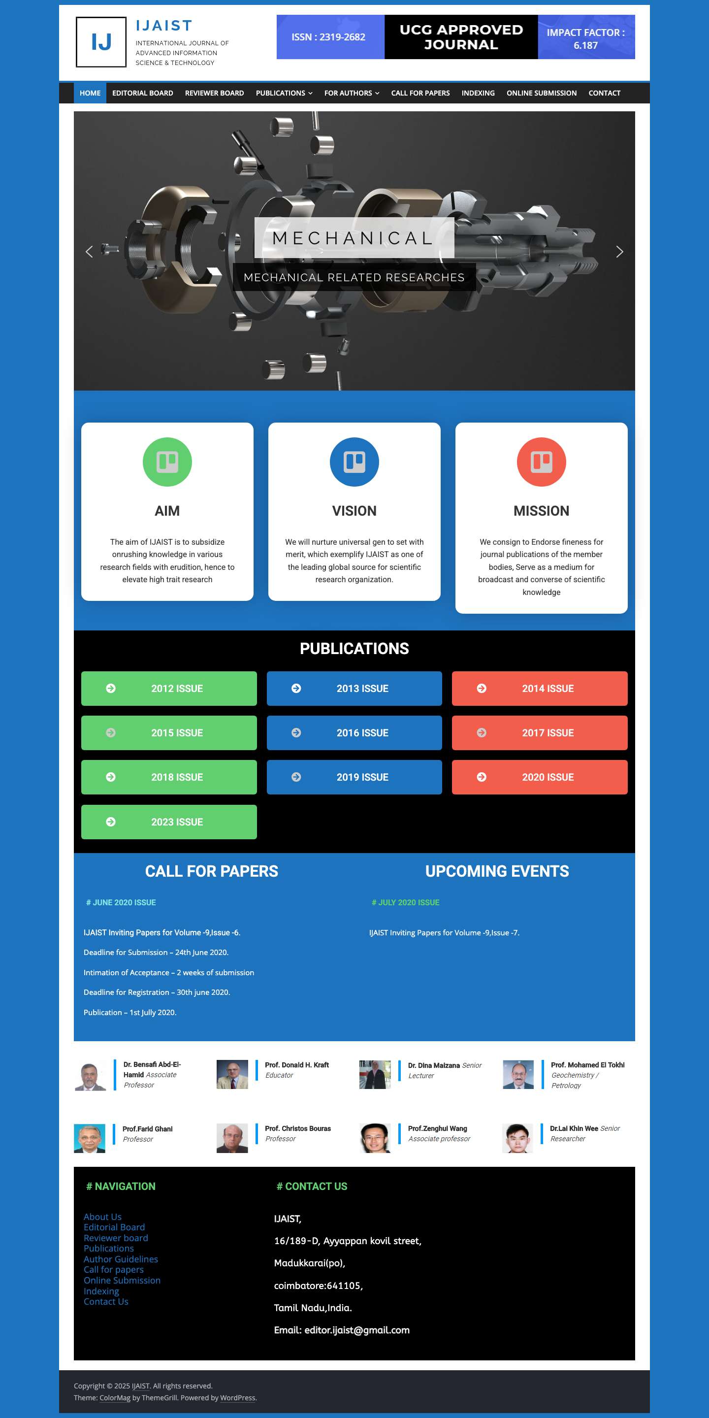 IJAIST - Full Screenshot