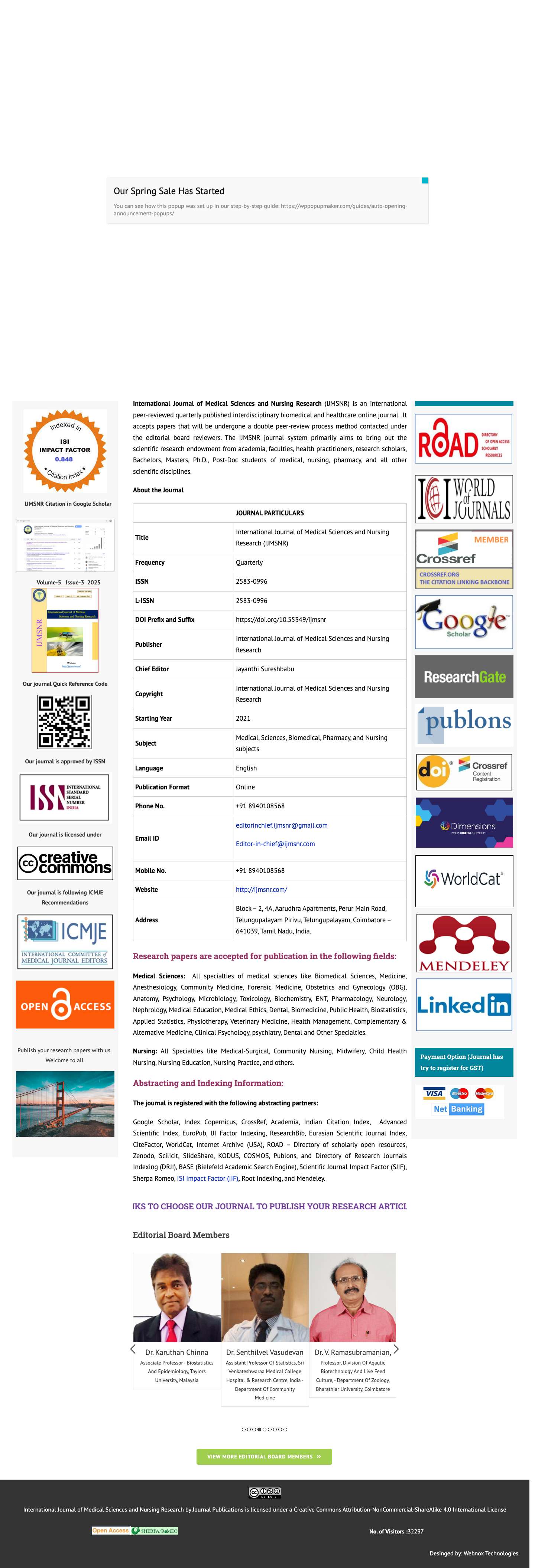International Journal of Medical Sciences and Nursing Research – International Journal of Medical Sciences and Nursing Research - Full Screenshot