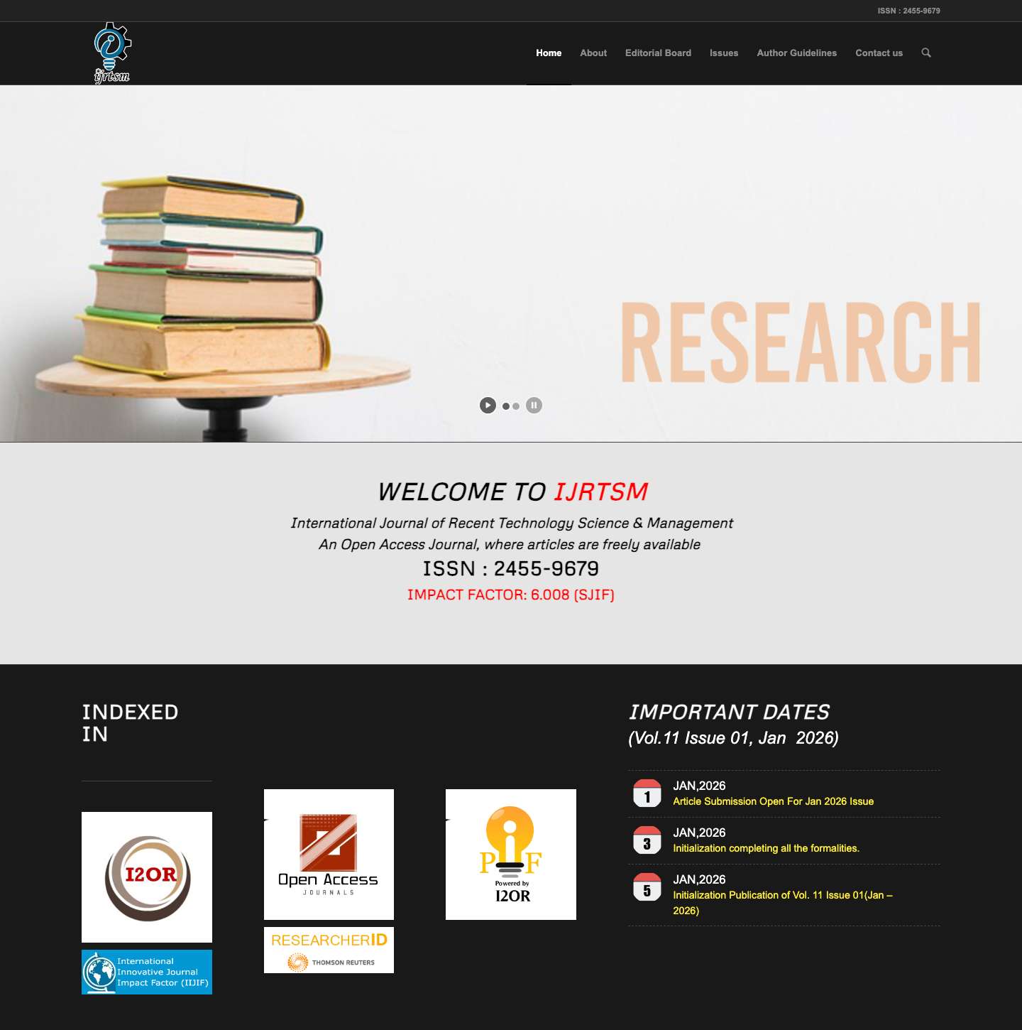 IJRTSM – An Open Access Journal - Full Screenshot
