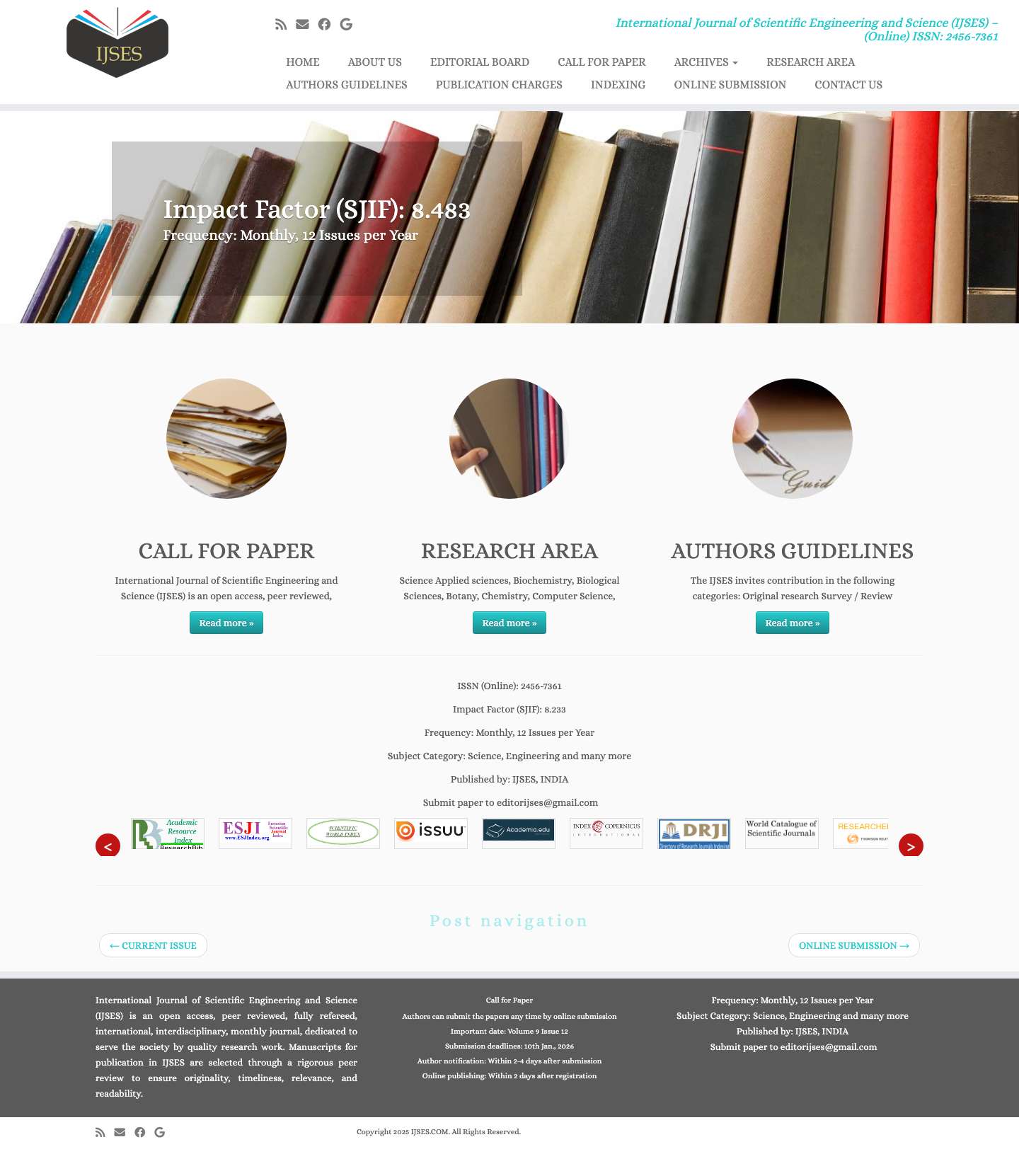 International Journal of Scientific Engineering and Science (IJSES) – (Online) ISSN: 2456-7361 - Full Screenshot