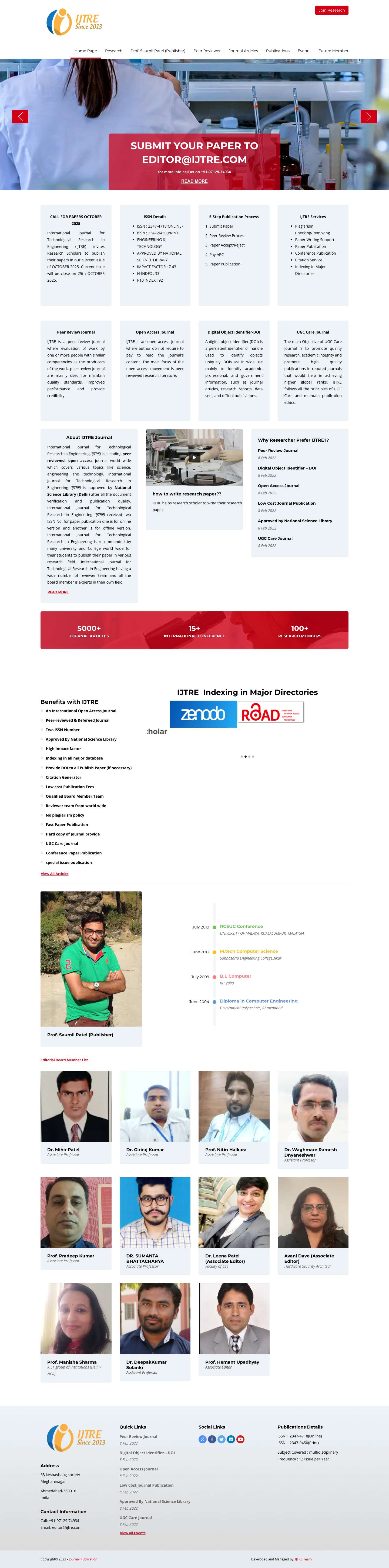 Engineering Journal | DOI – Peer Reviewed Journal | Low cost Journal | High Impact Factor Journal | DOI Journal | UGC Care Journal | Referred Journal - Full Screenshot