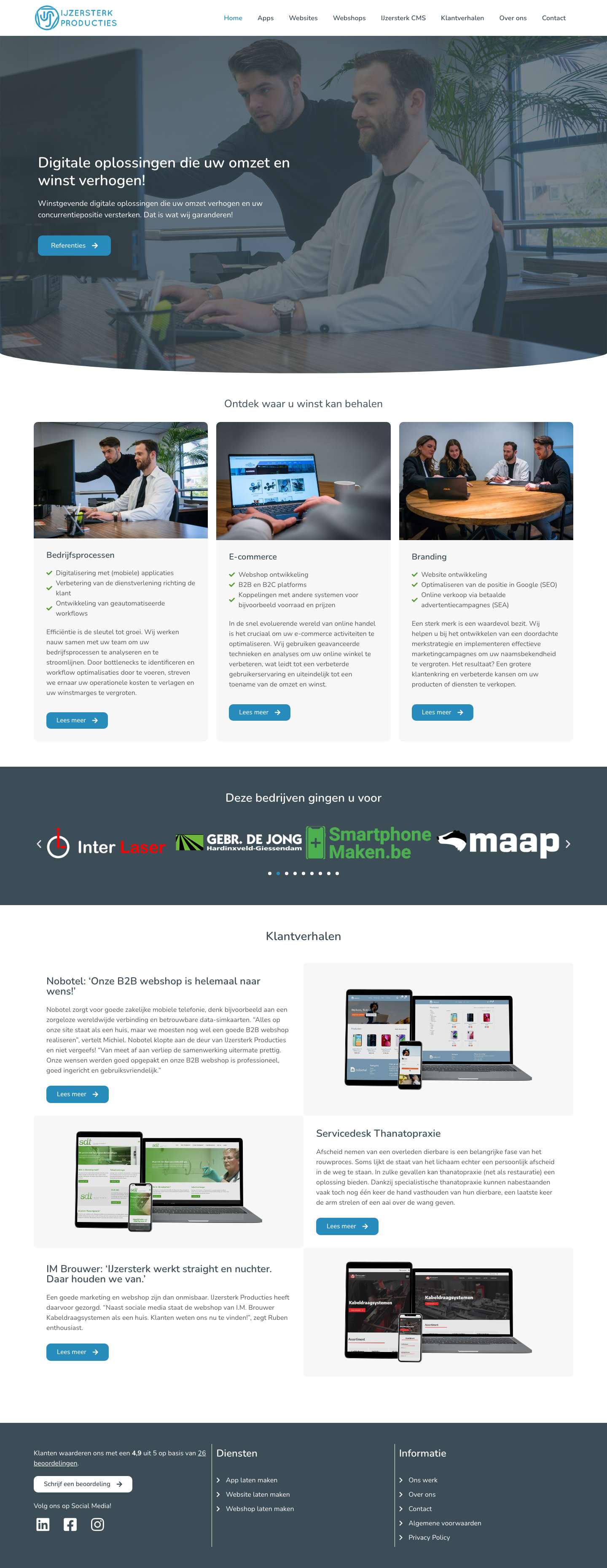 IJzersterk | Digitale oplossingen die uw omzet en winst verhogen! - Full Screenshot