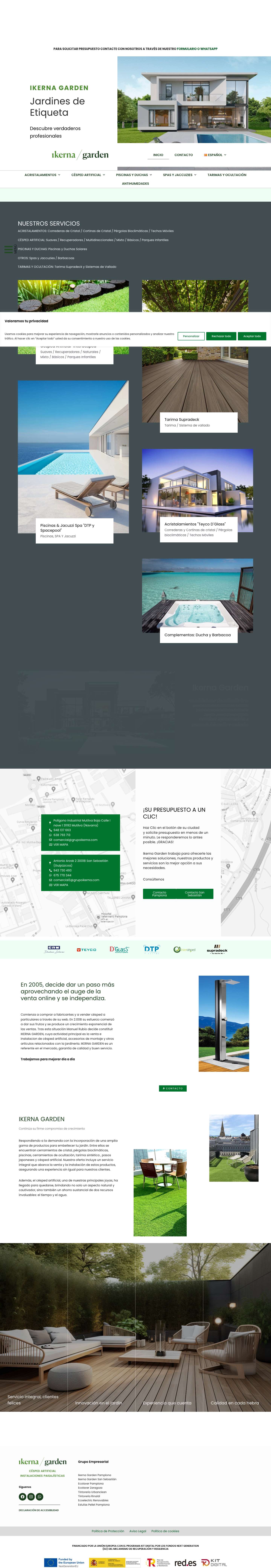 Césped Artificial Pamplona - Ikerna GardenWhatsApp - Full Screenshot