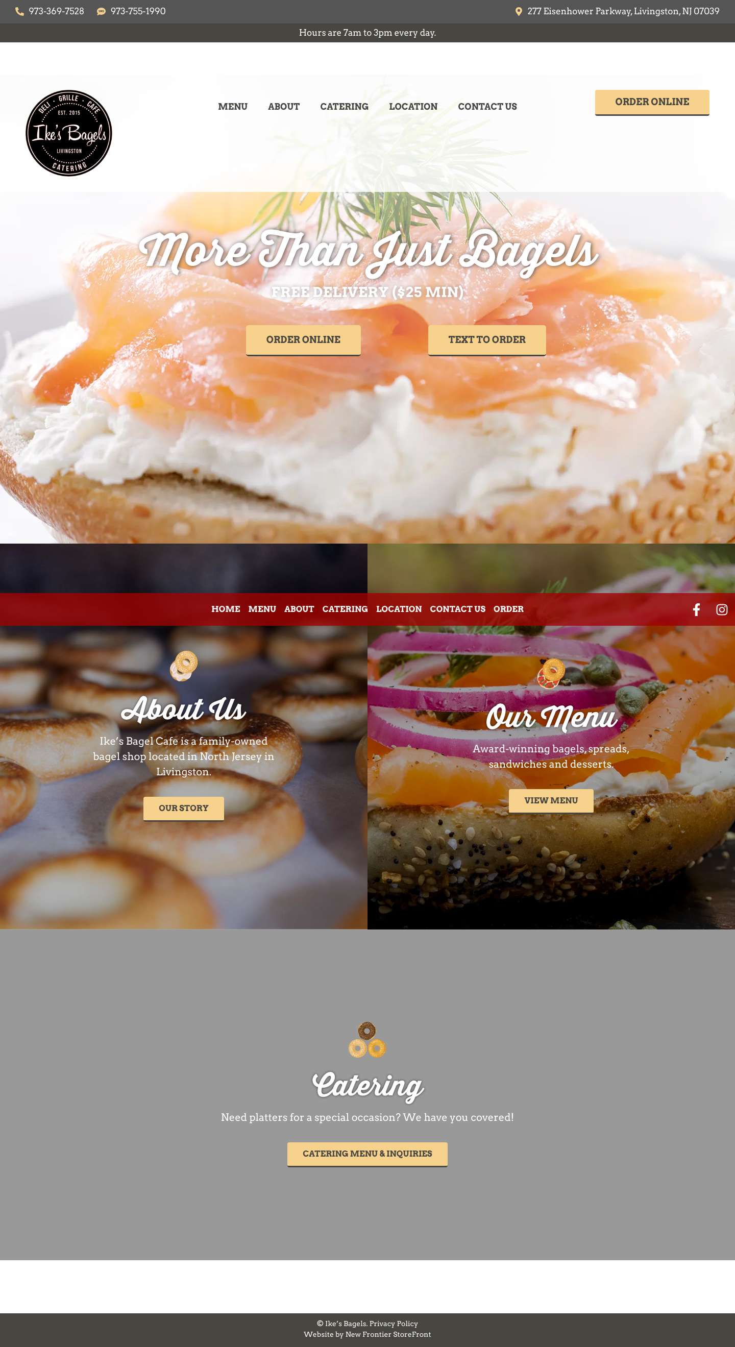 Home - Ike's Bagels - Full Screenshot