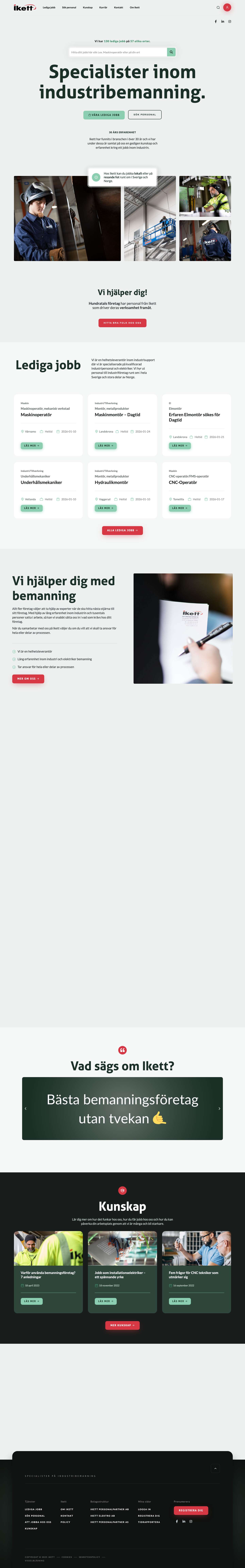 Bemanning och rekrytering - Ikett - Full Screenshot