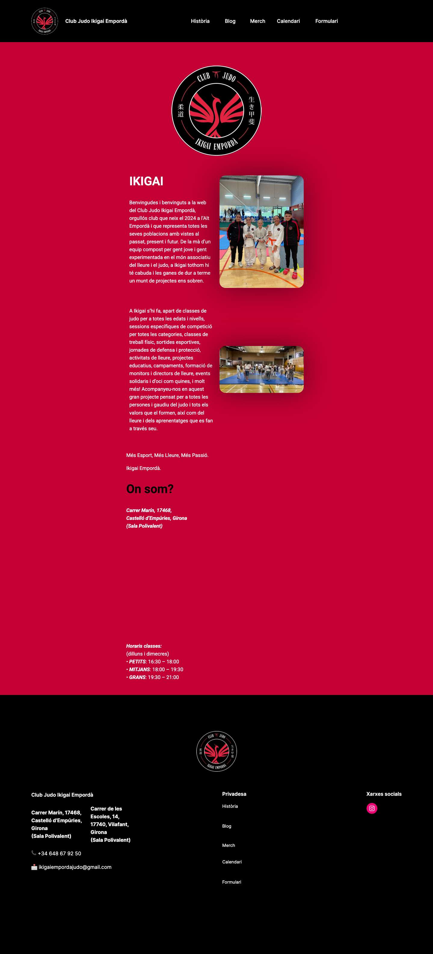 Club Judo Ikigai Empordà - Full Screenshot