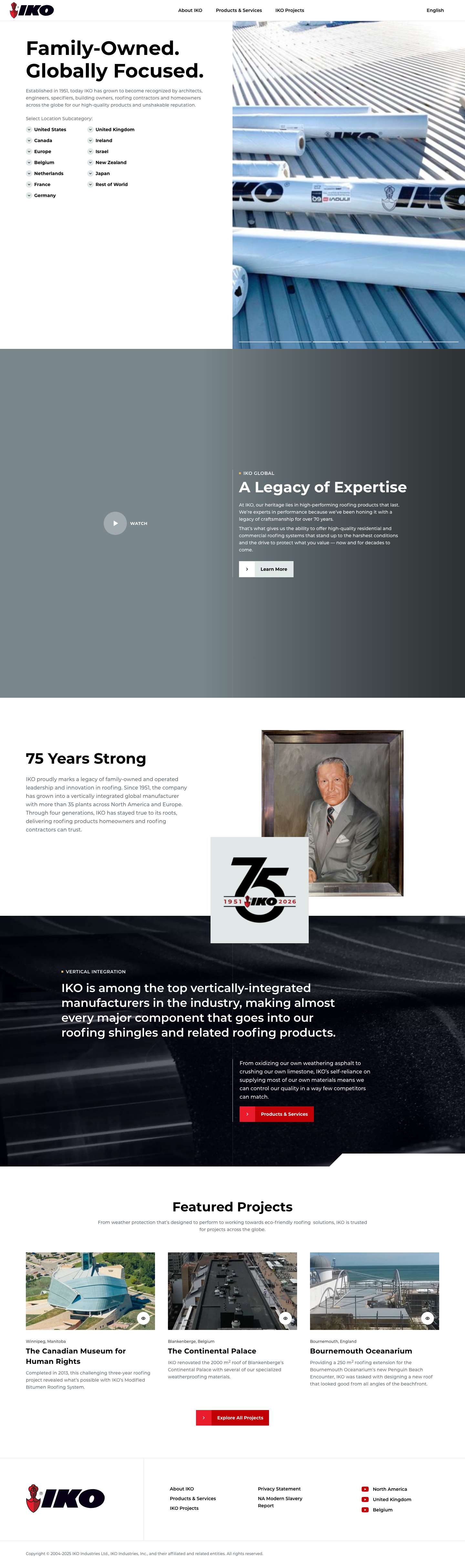 Home Page - IKO Global - Full Screenshot