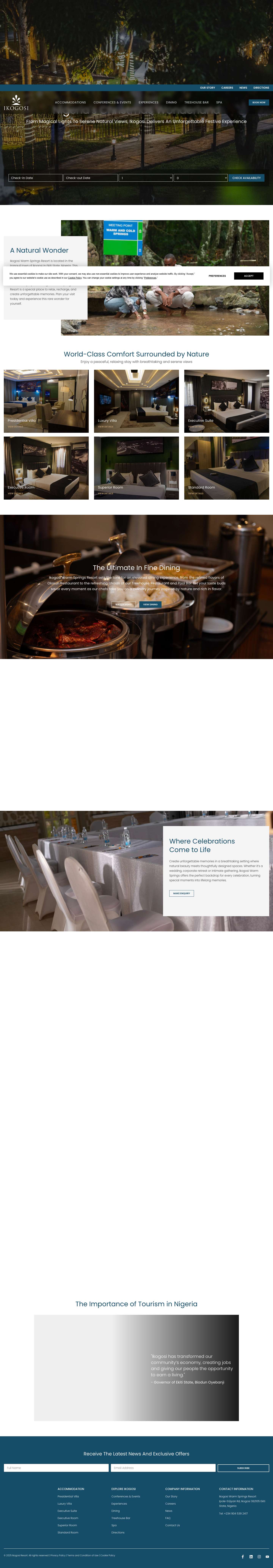 Ikogosi Warm Springs Resort and Conference Center - Full Screenshot