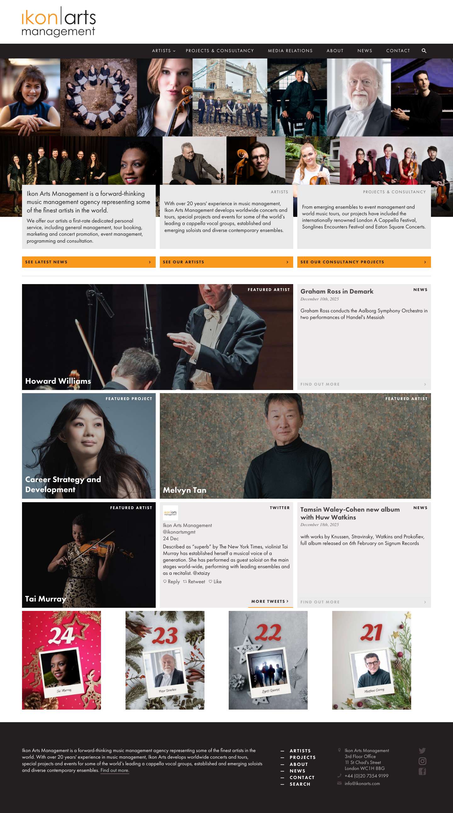 Ikon Arts Management - Full Screenshot