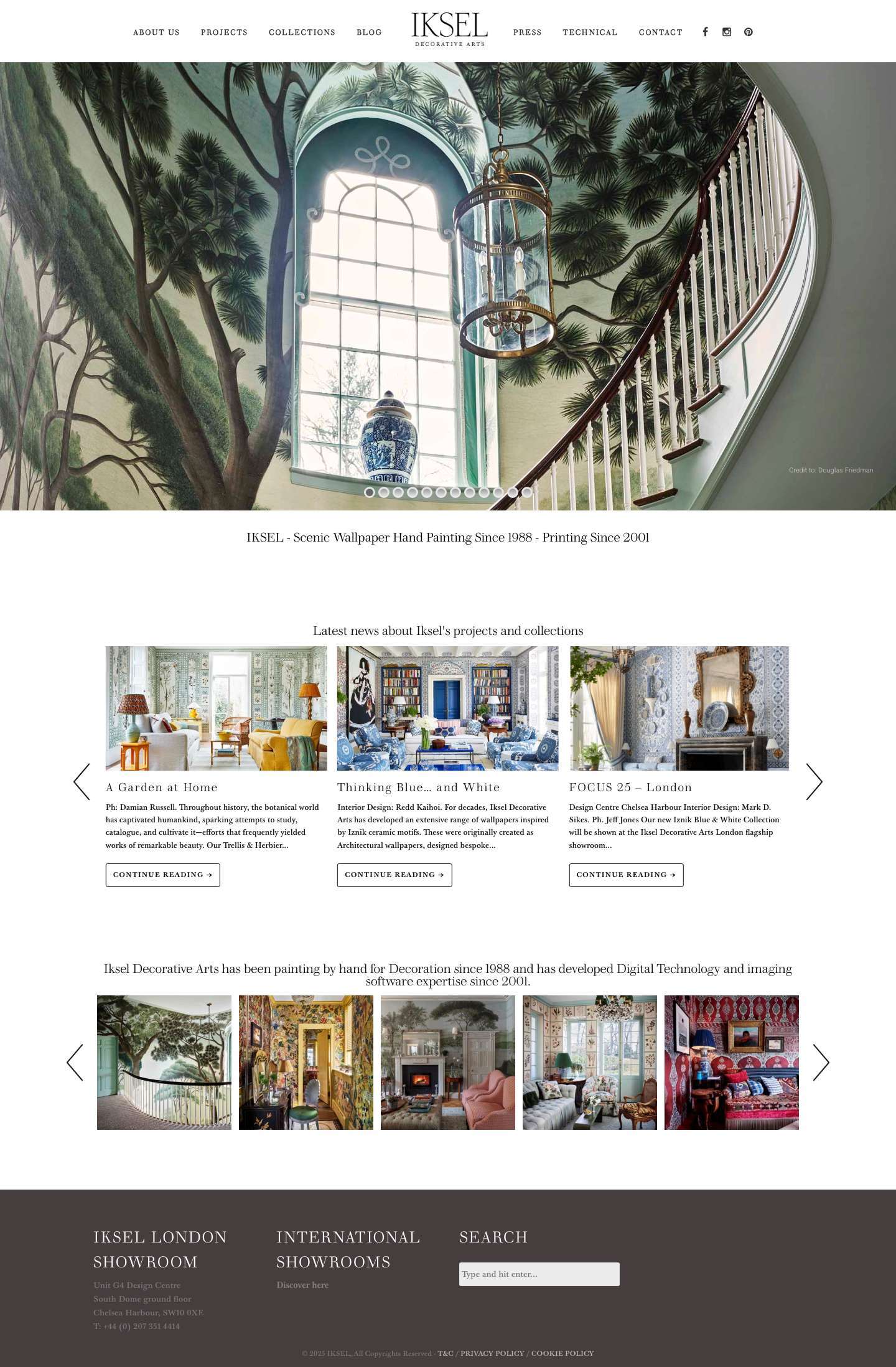 IKSEL - Scenic Wallpaper. Hand Painting Since 1988 - Printing Since 2001 - Full Screenshot