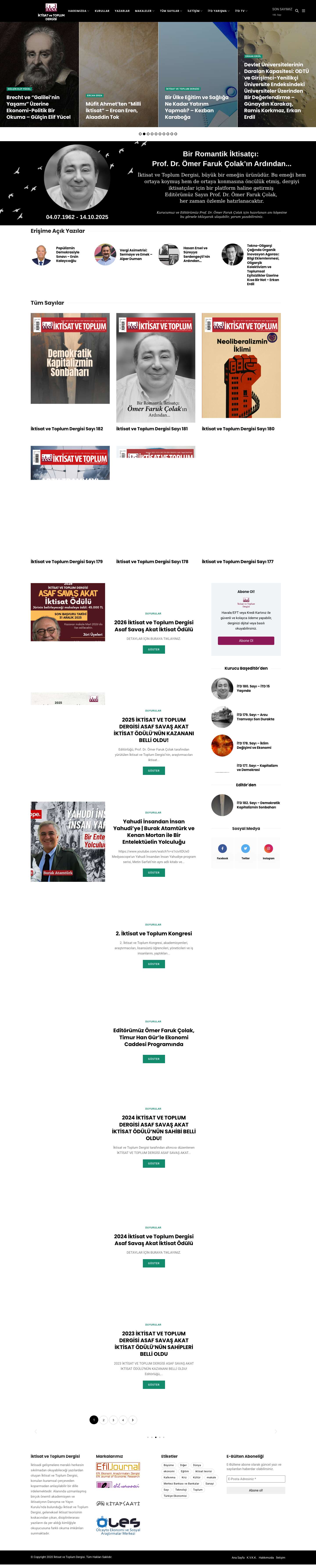 İktisat ve Toplum Dergisi – İTD - Full Screenshot