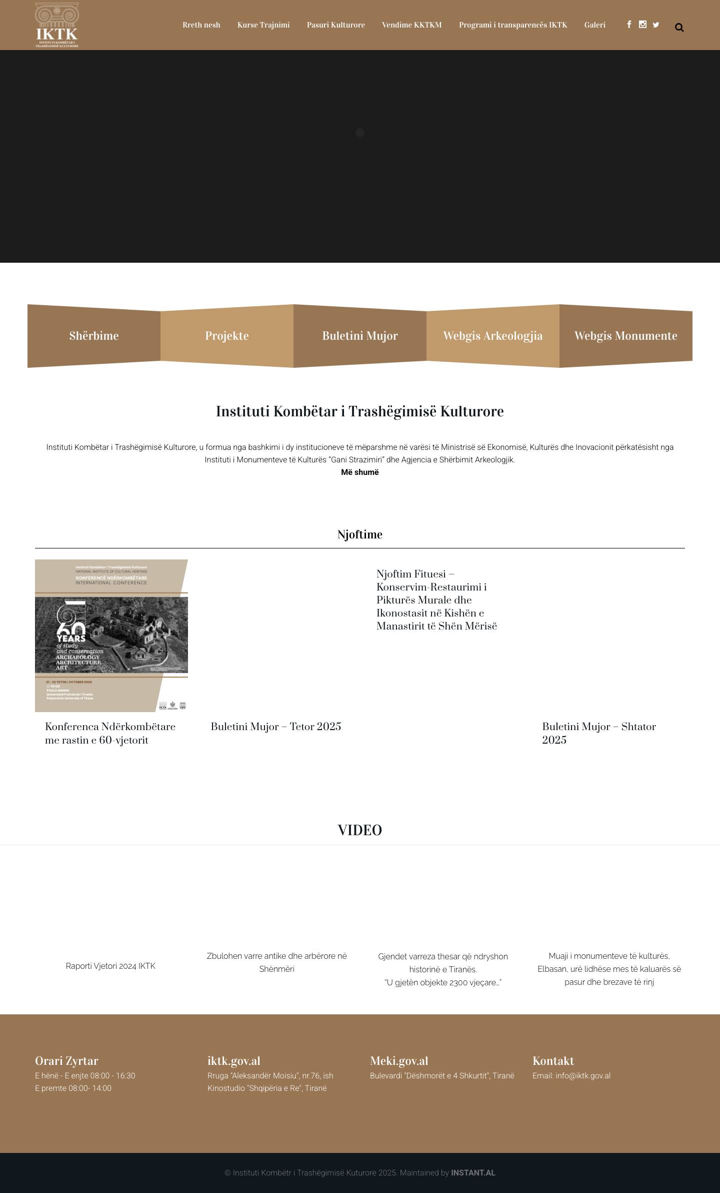 IKTK | Instituti Kombetar i Trashegimise Kulturore - Full Screenshot