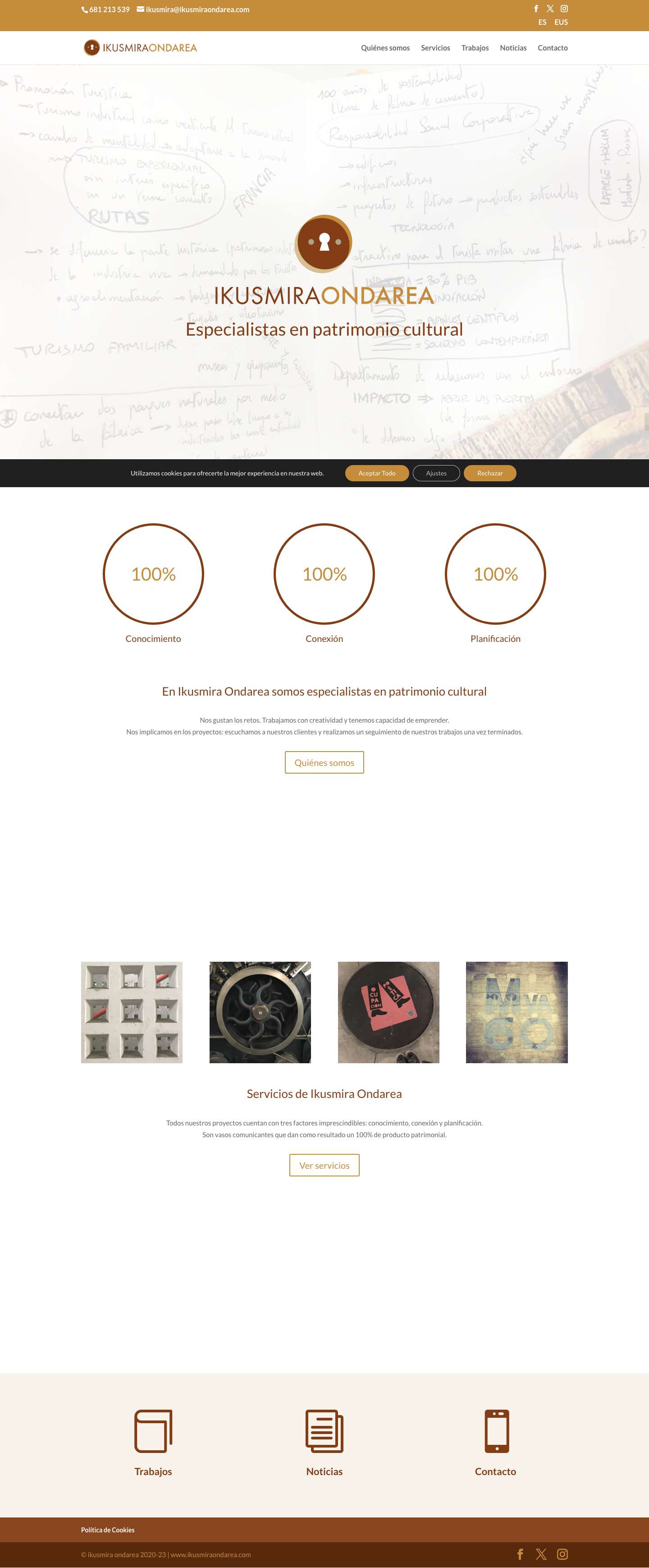 Ikusmira Ondarea | Especialistas en patrimonio cultural - Full Screenshot