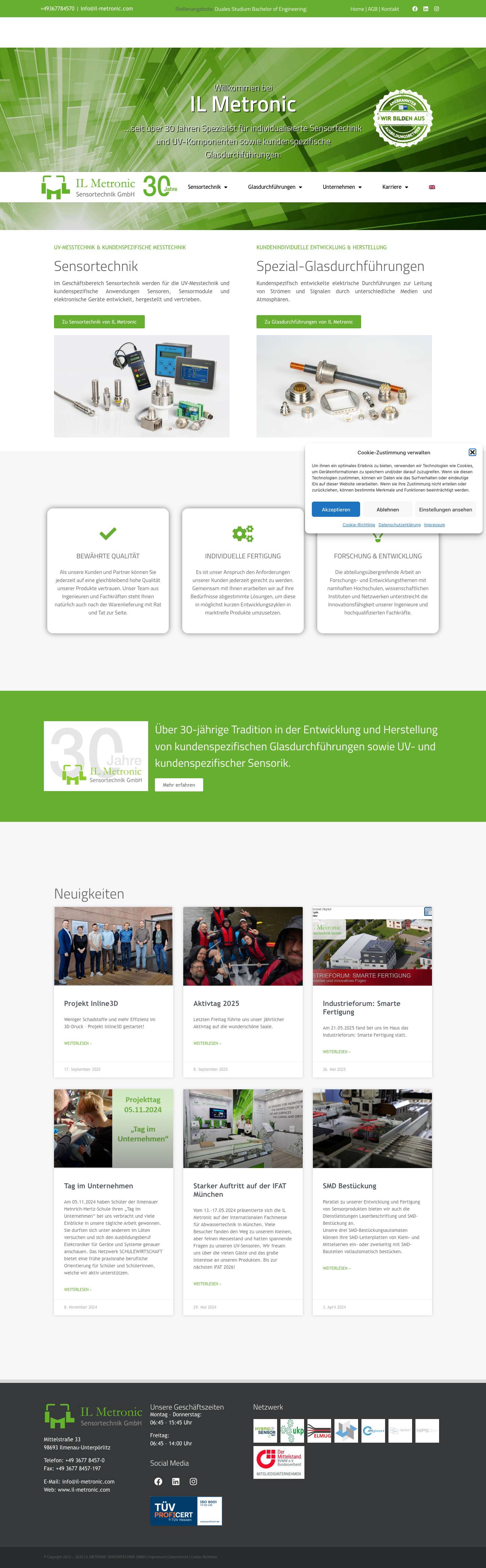 IL Metronic Sensortechnik GmbH - Full Screenshot