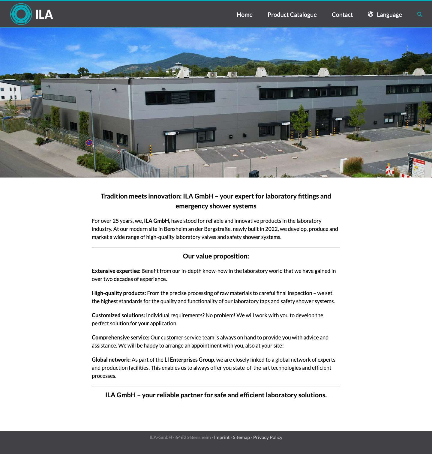 Home - ILA GmbH - Full Screenshot
