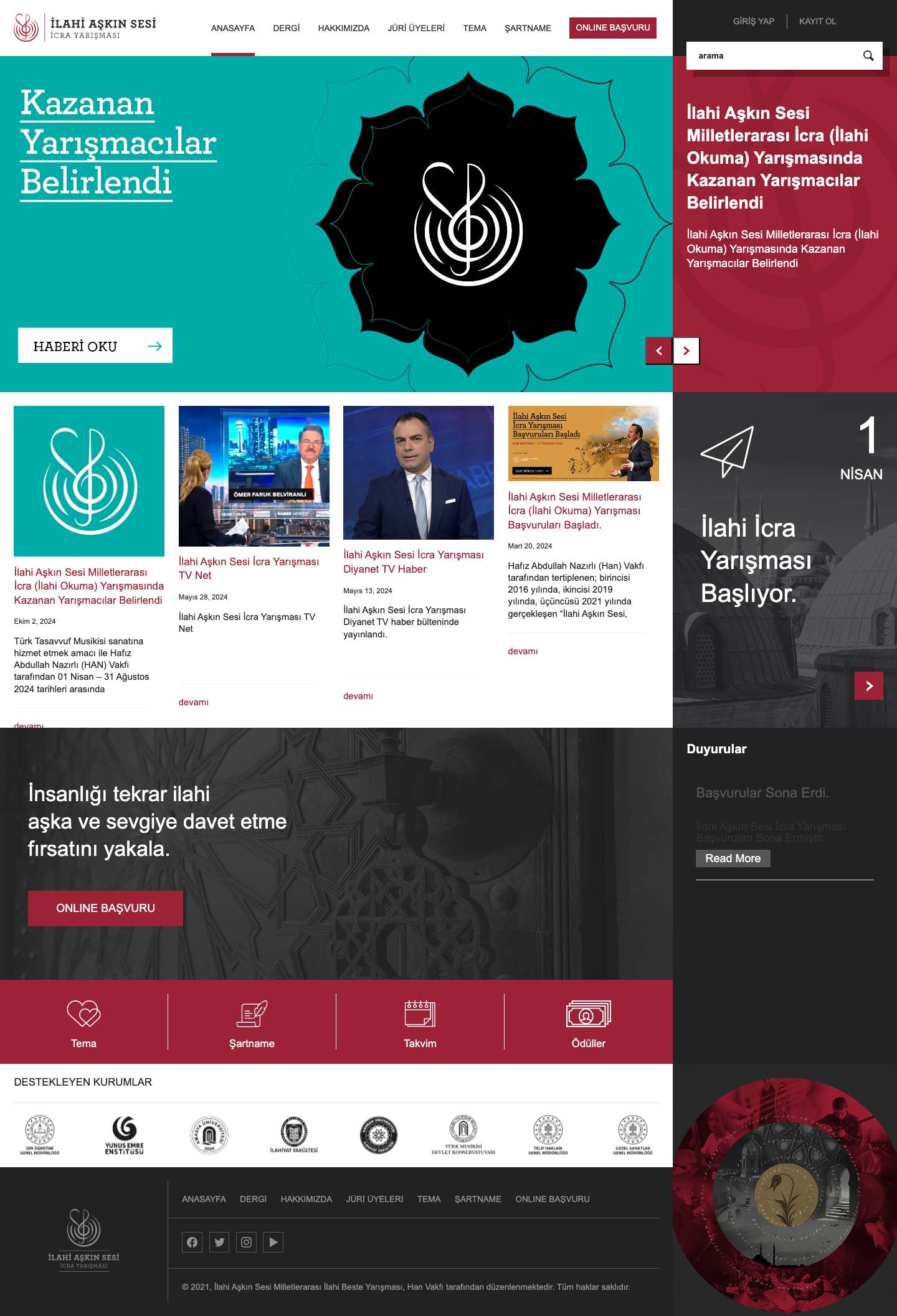 İlahi Aşkın Sesi Milletlerarası İlahi Beste Yarışması | Han Vakfıİlahi Aşkın Sesi Milletlerarası İcra Yarışması - Full Screenshot