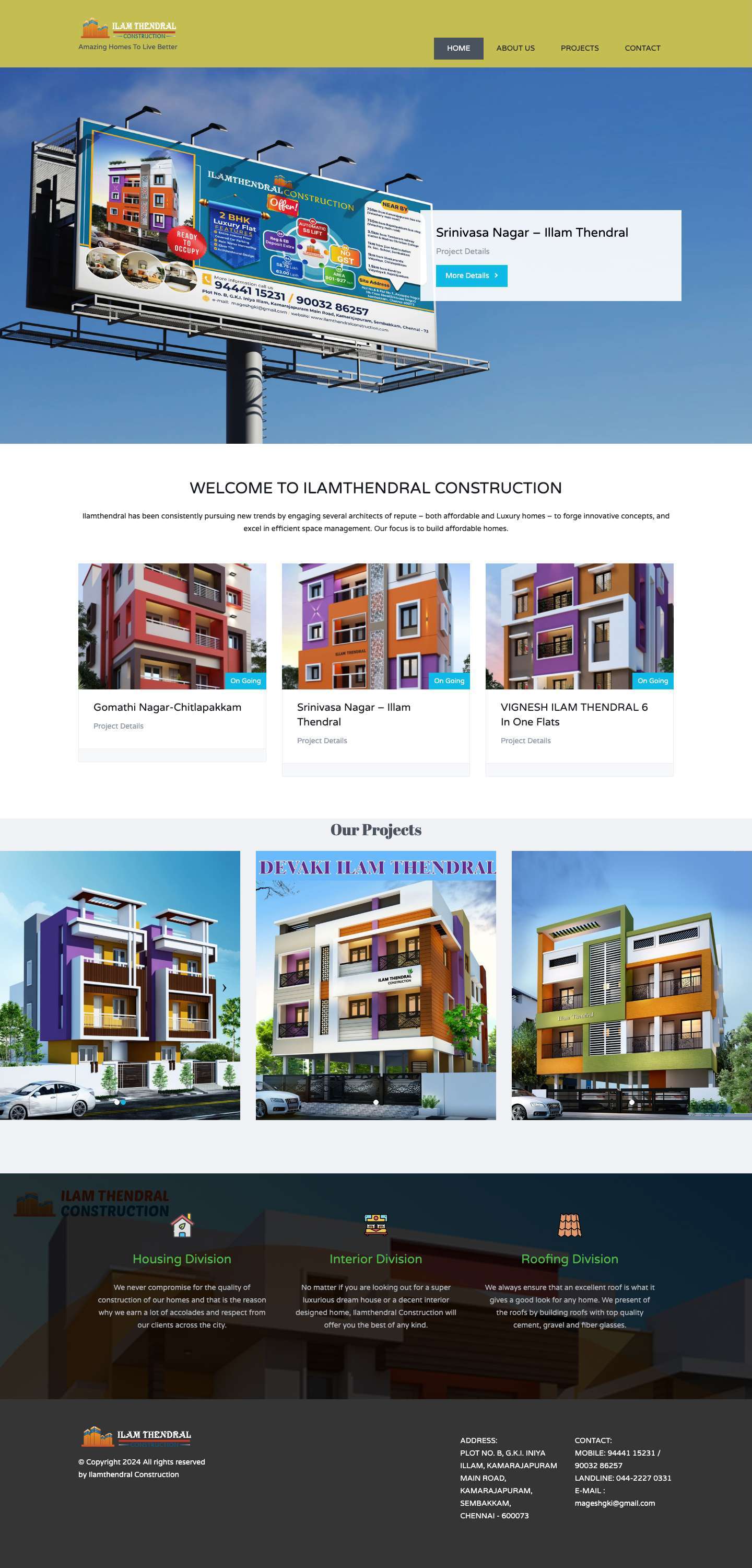 ilamthendralconstruction – Amazing Homes To Live Better - Full Screenshot