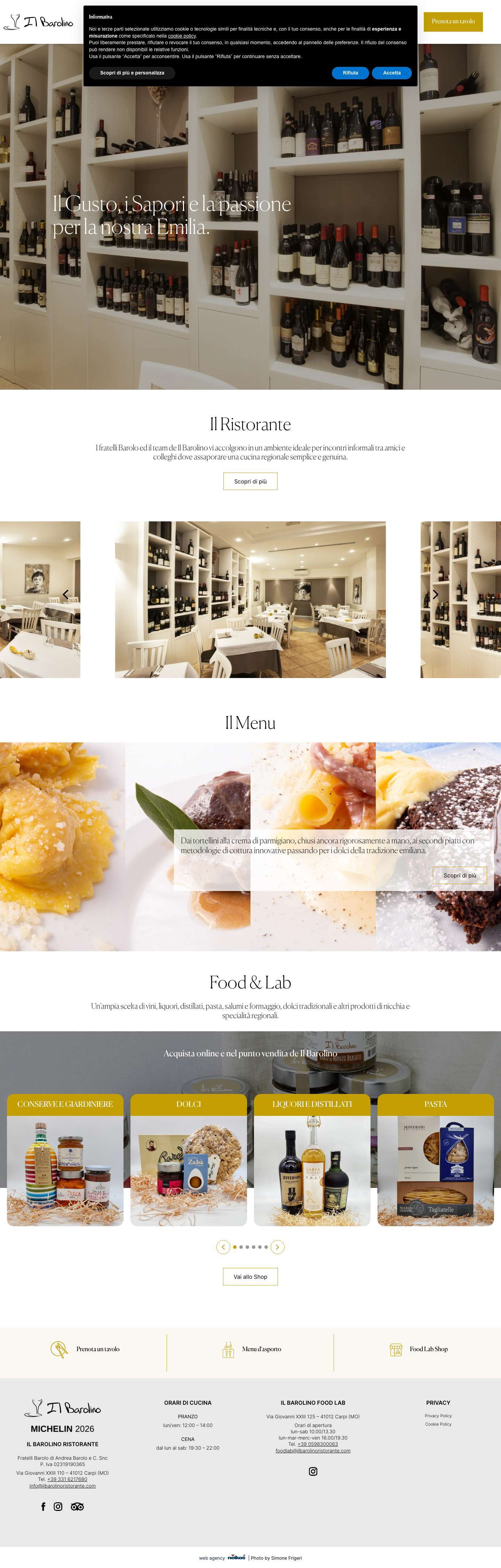 Il Barolino - Ristorante a Carpi (Mo) - Cucina tradizionale emiliana - Full Screenshot