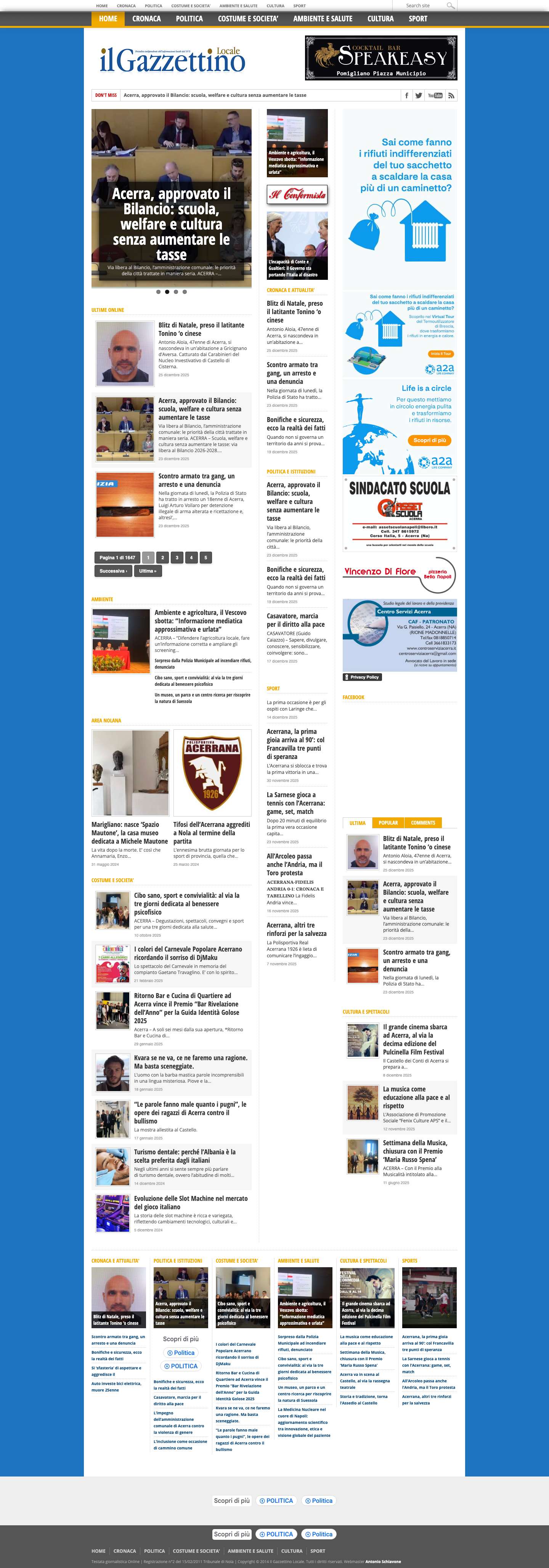 Il Gazzettino Locale - l'informazione al vostro servizio - Full Screenshot