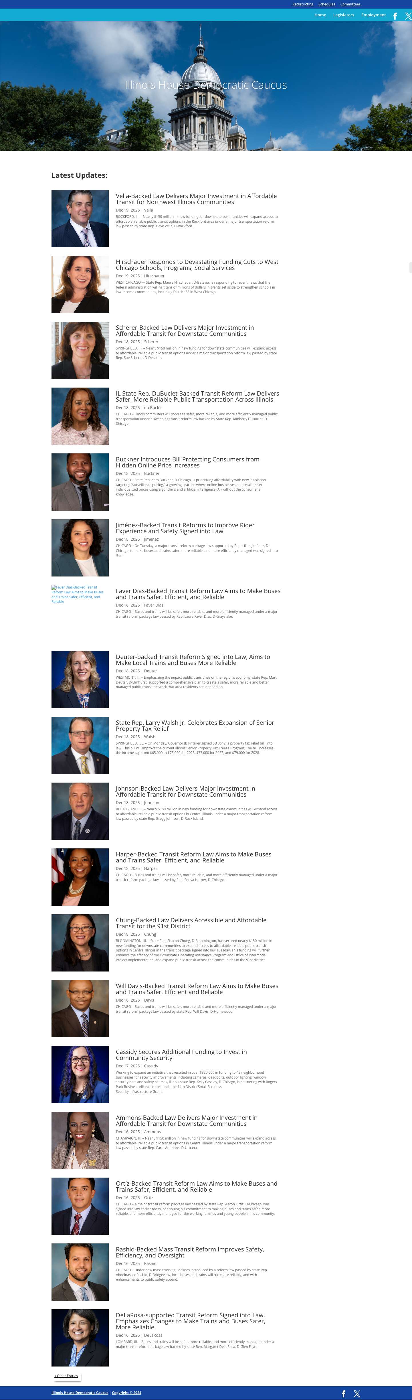 Illinois House Democratic Caucus | Illinois House Democratic Caucus - Full Screenshot