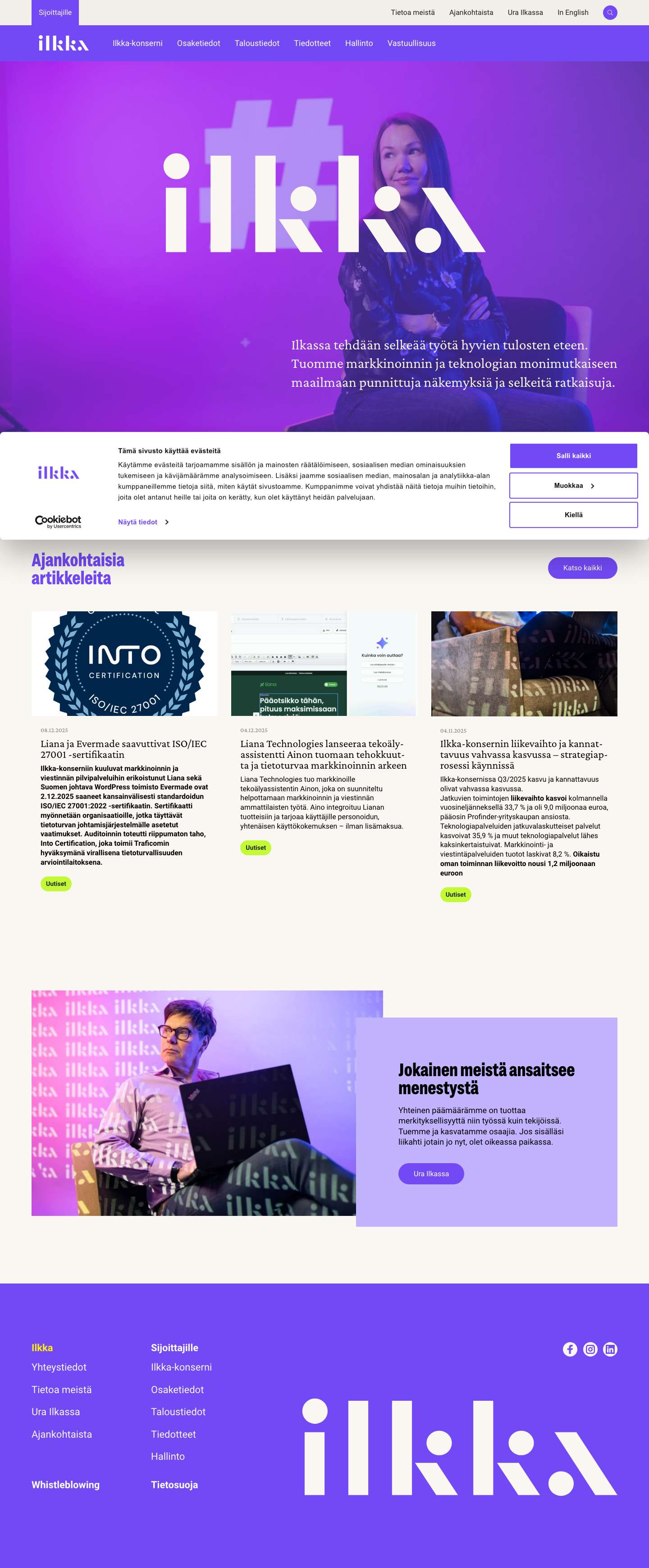 Etusivu - Ilkka - Full Screenshot